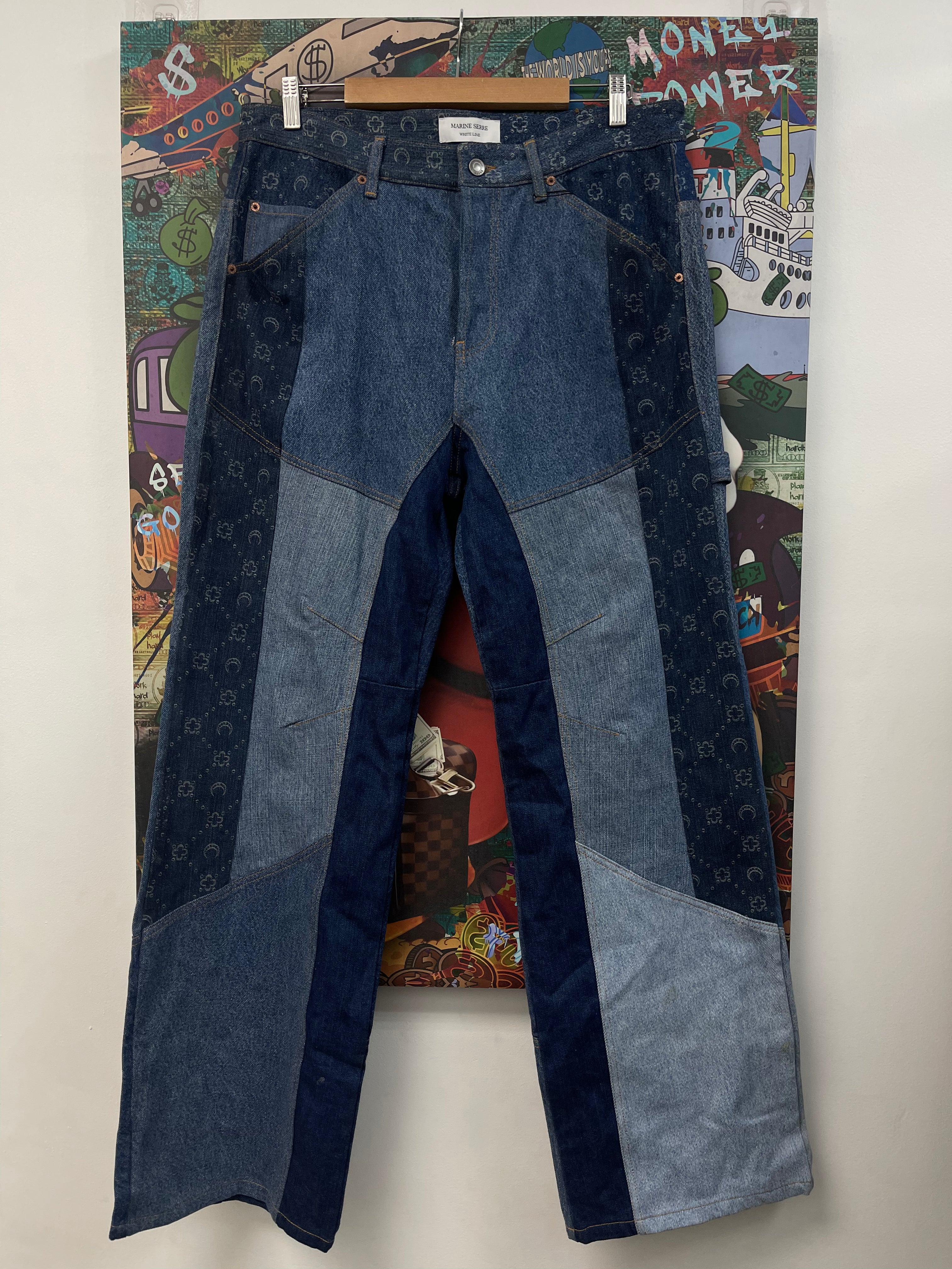 Marine Serre Light Wash Regenerated Jean