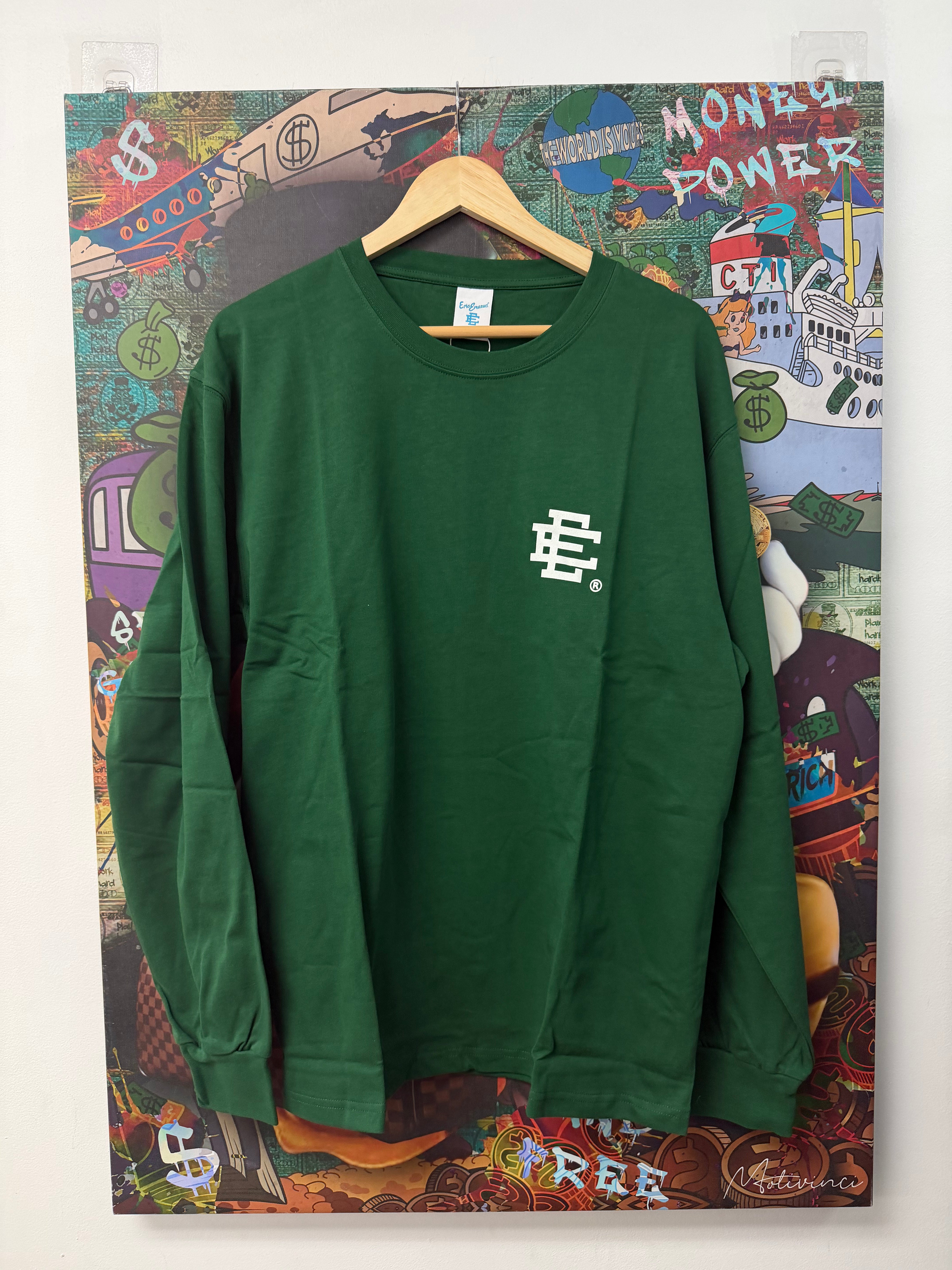 Eric Emanuel Green White Logo Long Sleeve