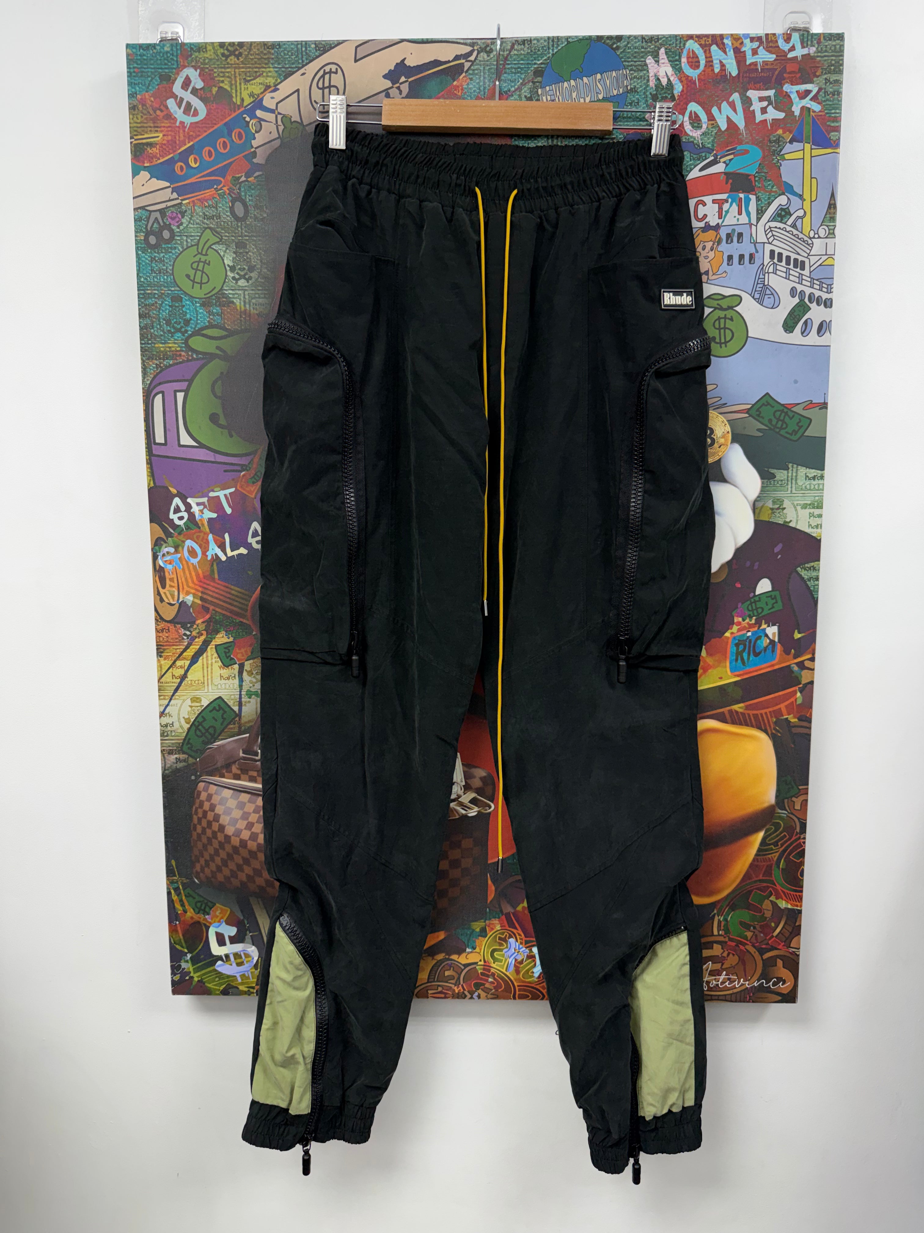 Rhude Black Green Cargo Pants