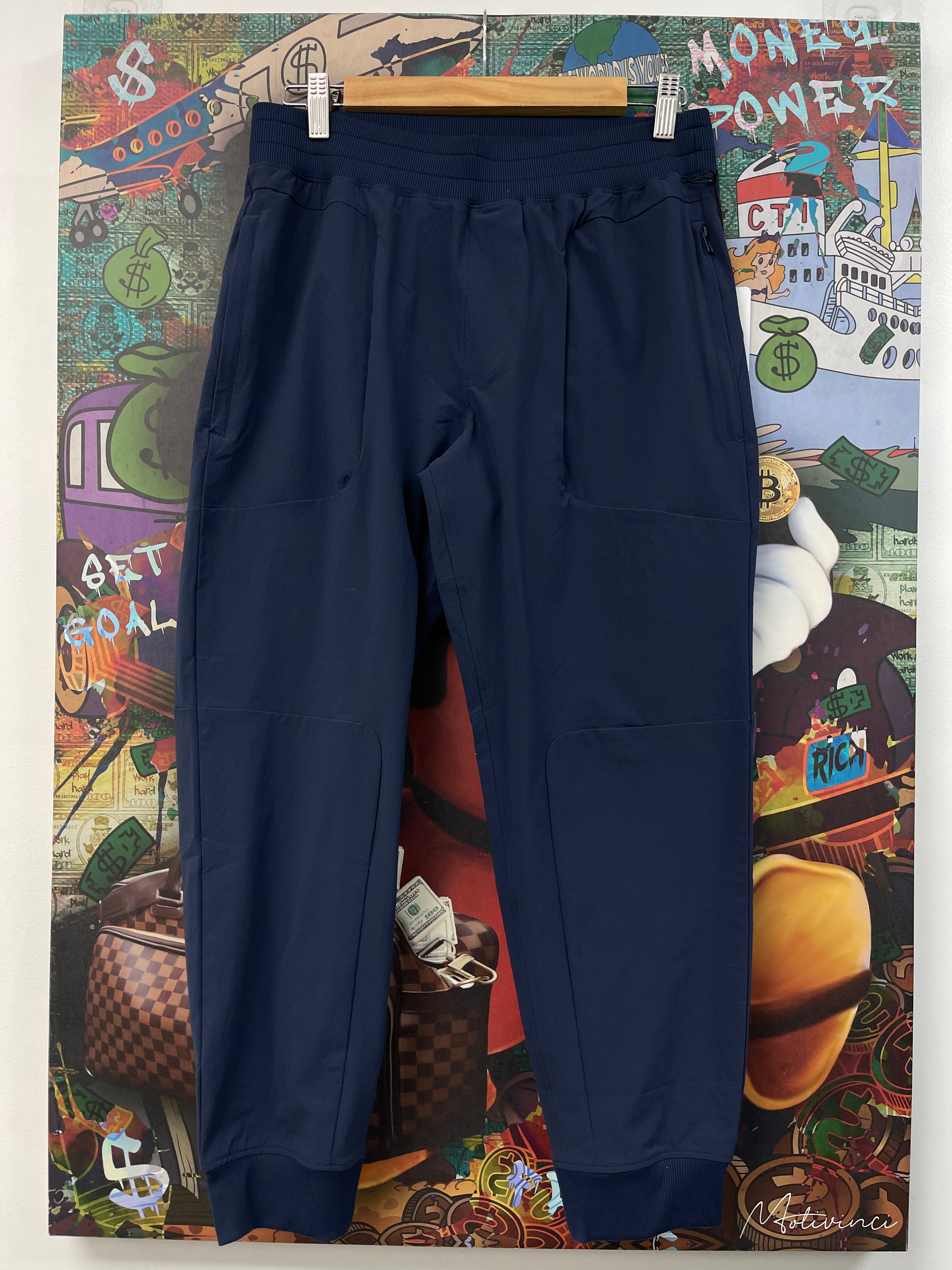 ALO Navy Logo Track Pants