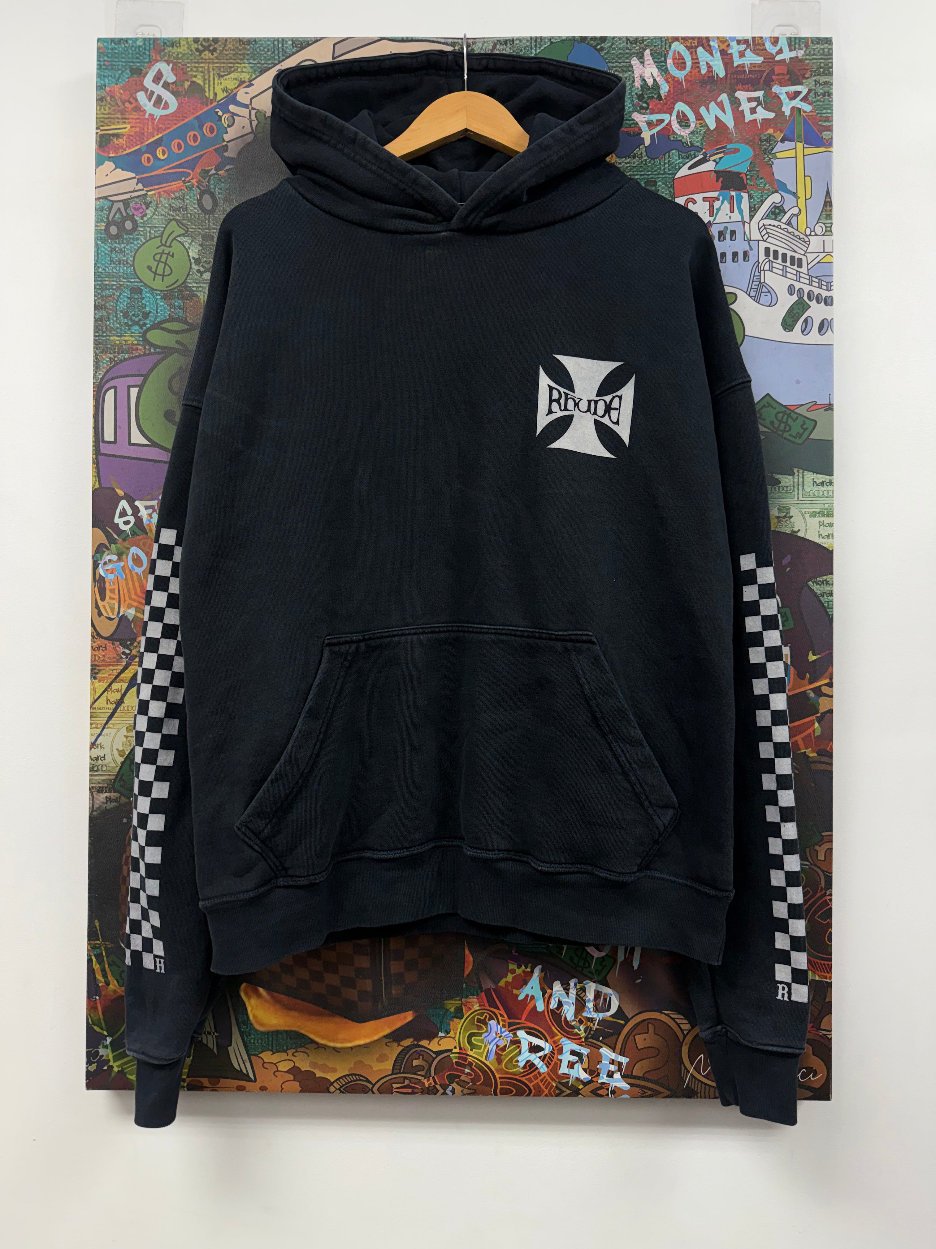 Rhude Black Plus Cross Logo (Altered) Hoodie