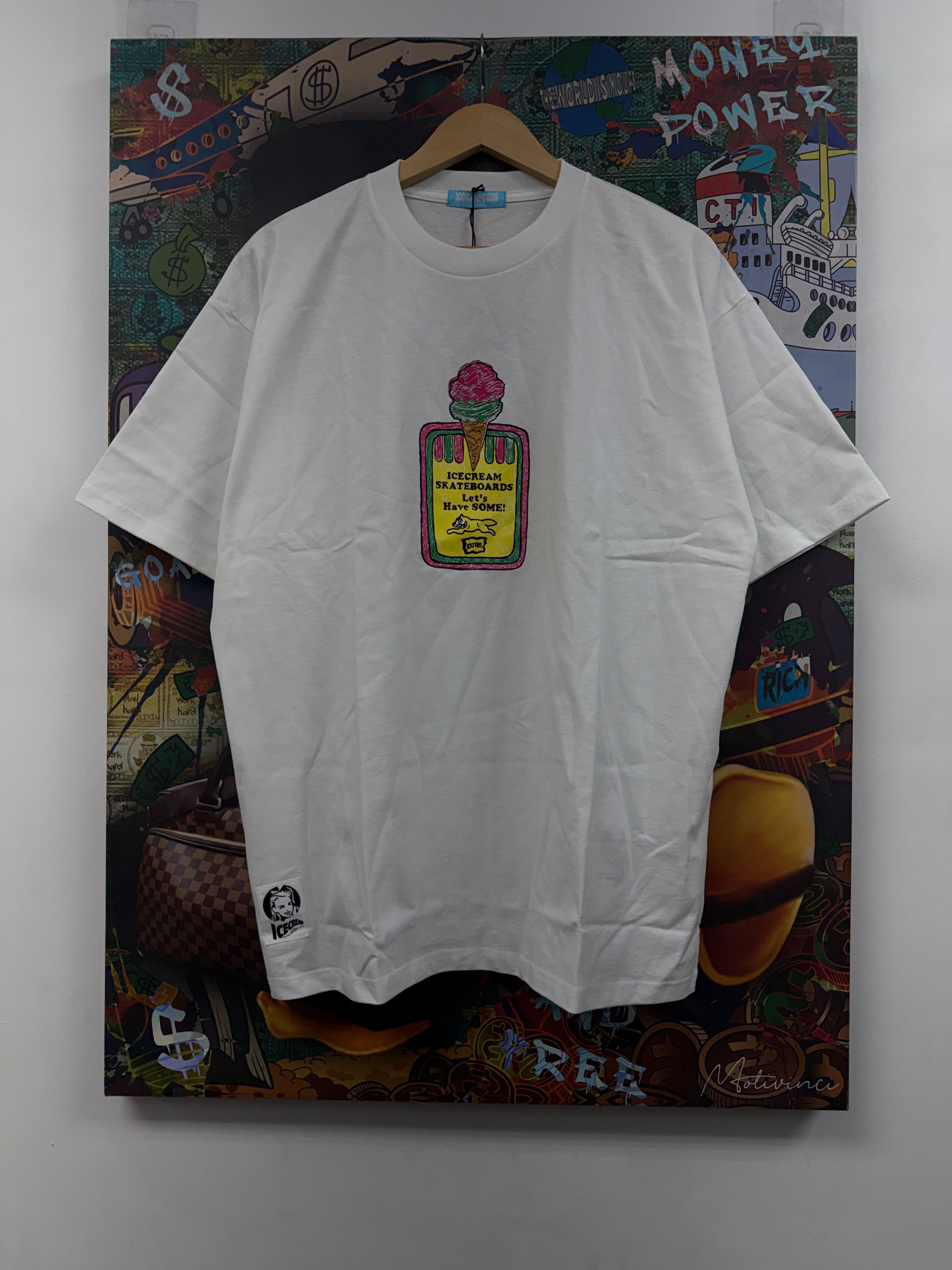 Billionaire Boy Club White Ice Cream Skateboards Tee