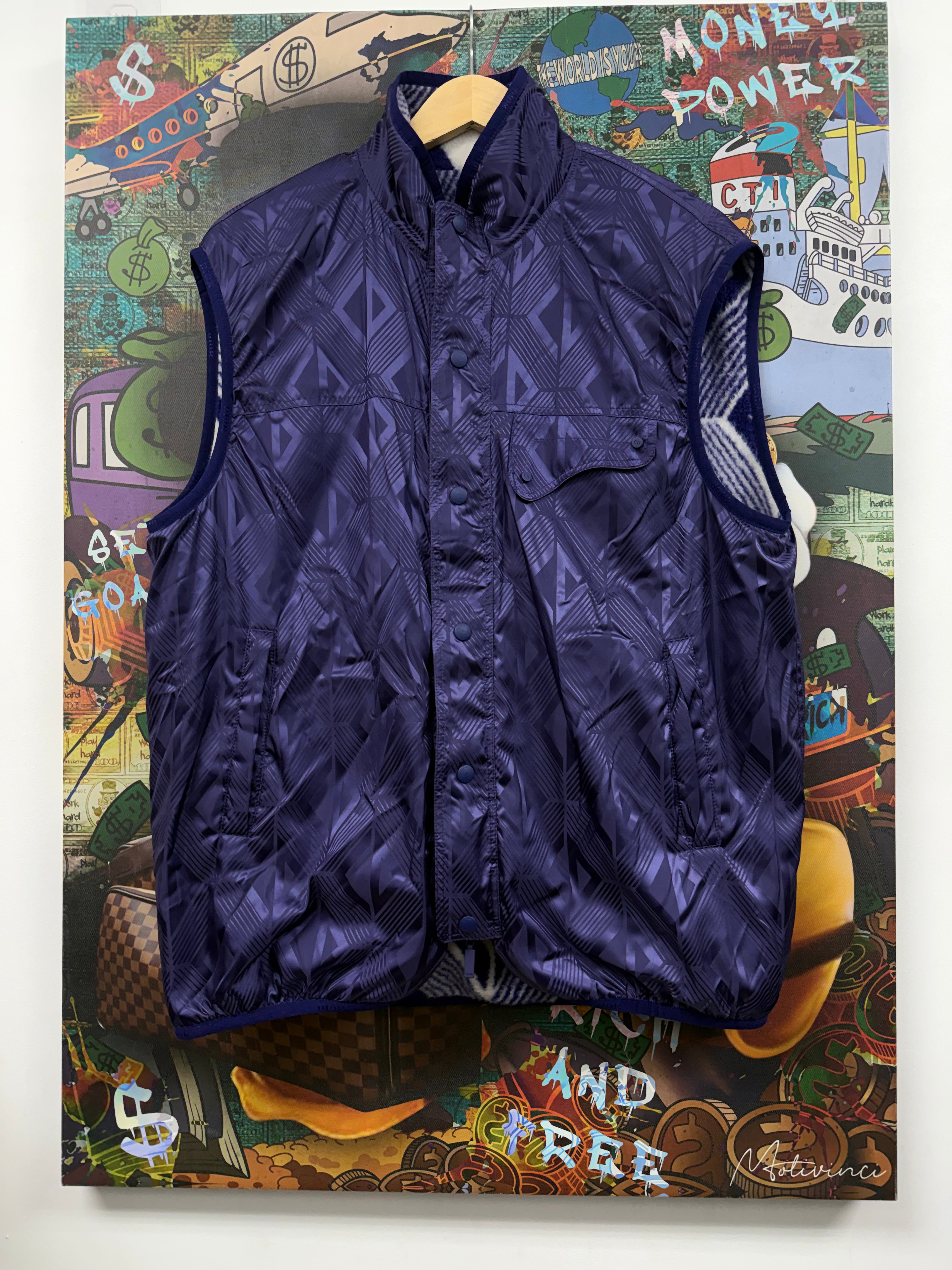 Dior Purple CD Diamond Reversible Sherpa Vest