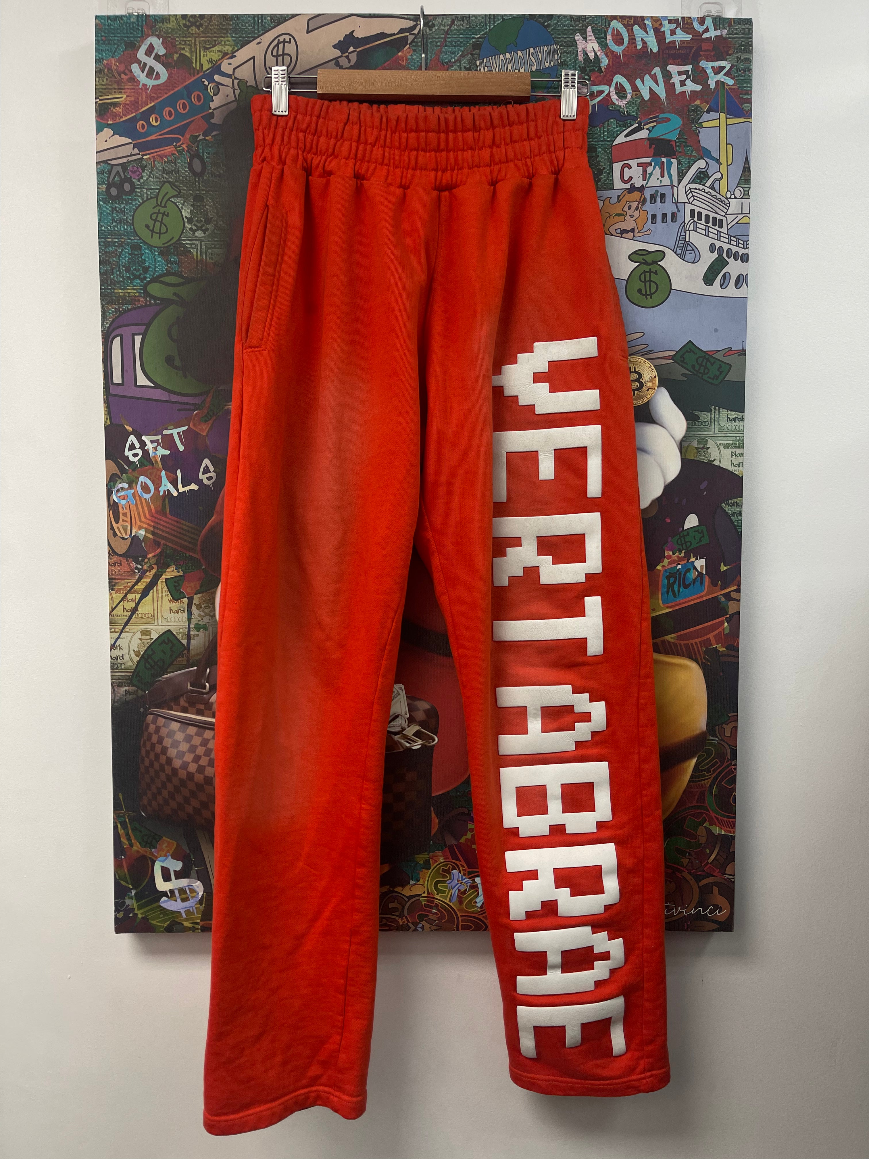 Vertabrae Orange White Sweats