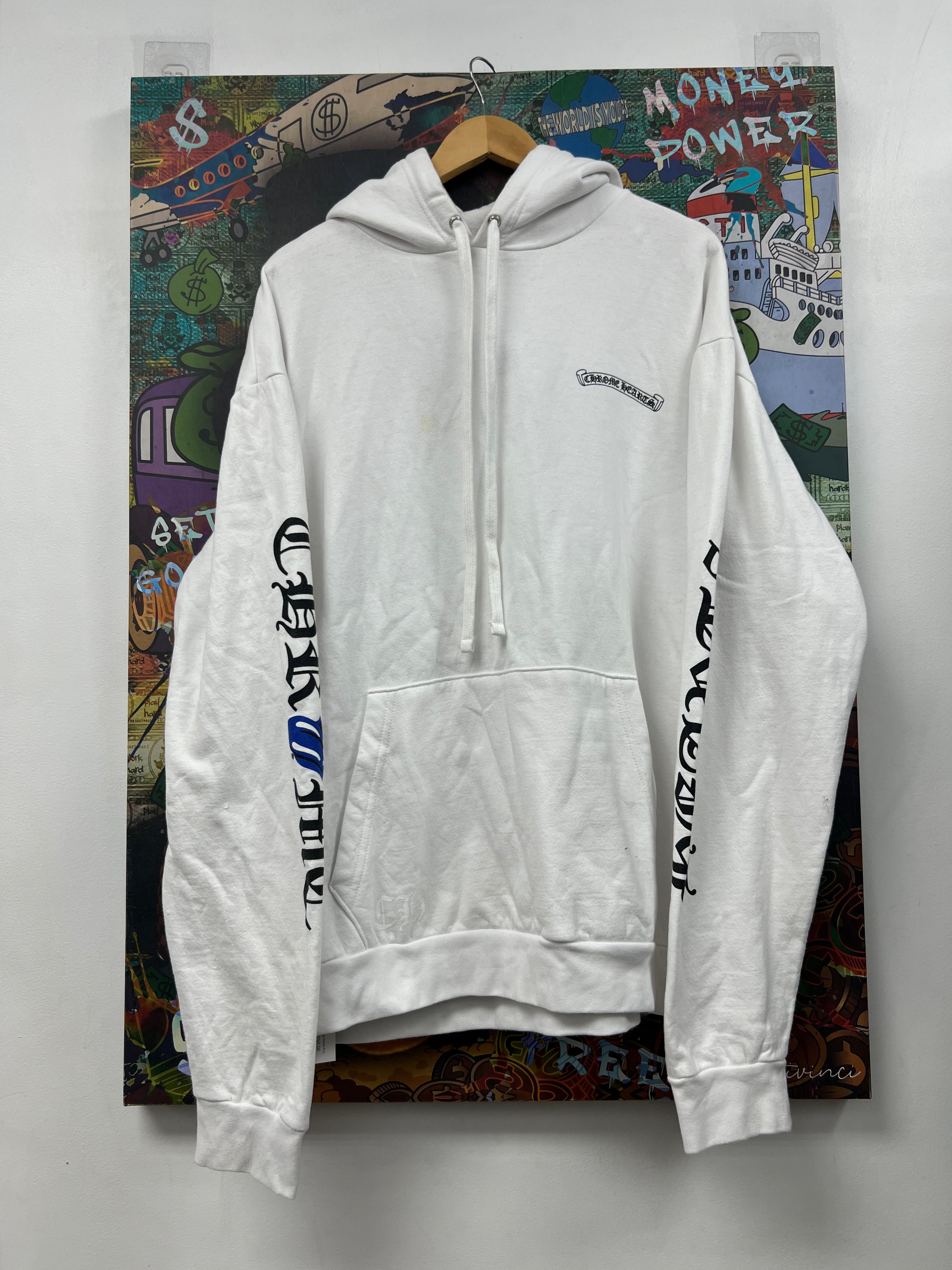 Chrome Hearts White NYC Rolling Stones Pullover Hoodie