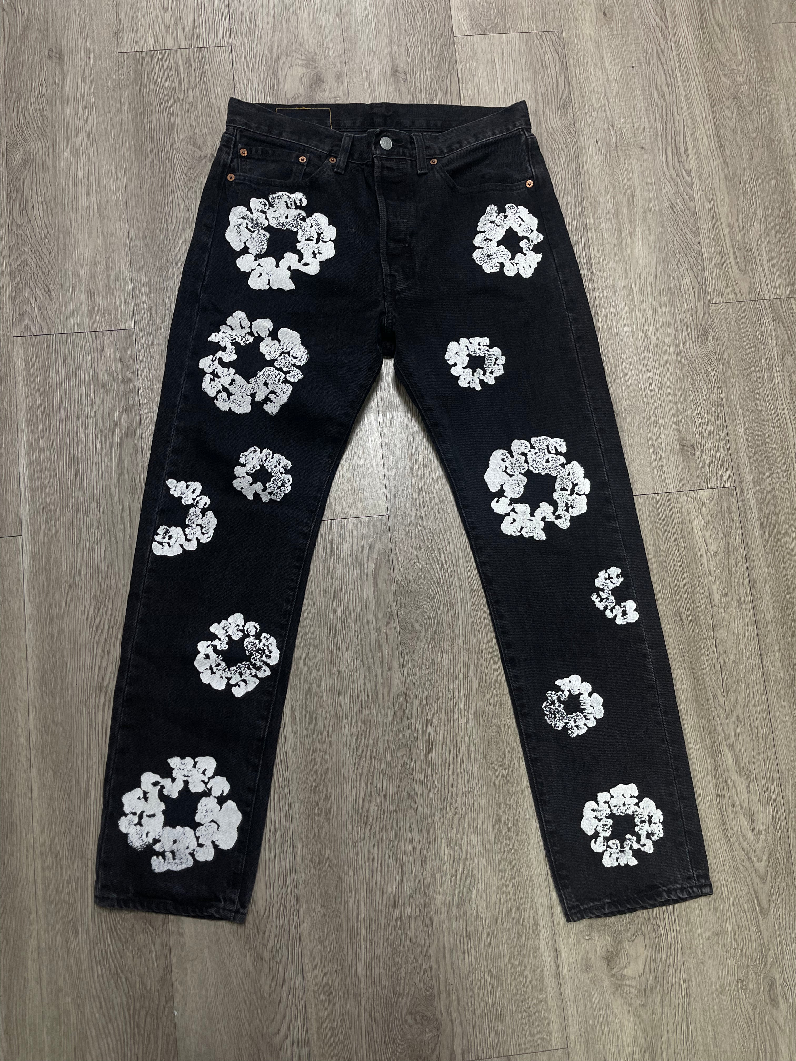 Denim Tears Black Wash Wreath Jeans