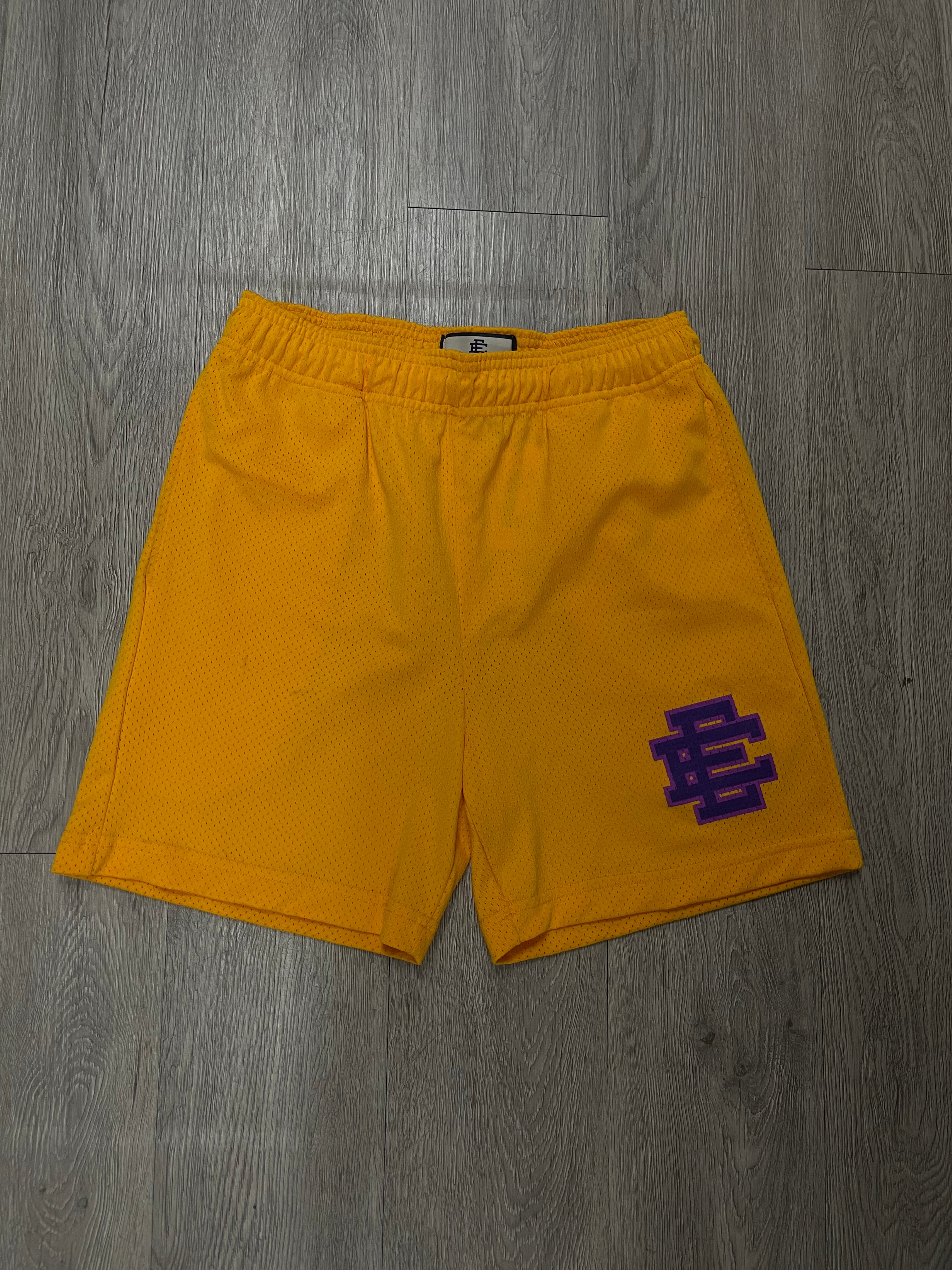 Eric Emanuel Yellow Purple Tonal Basics Shorts