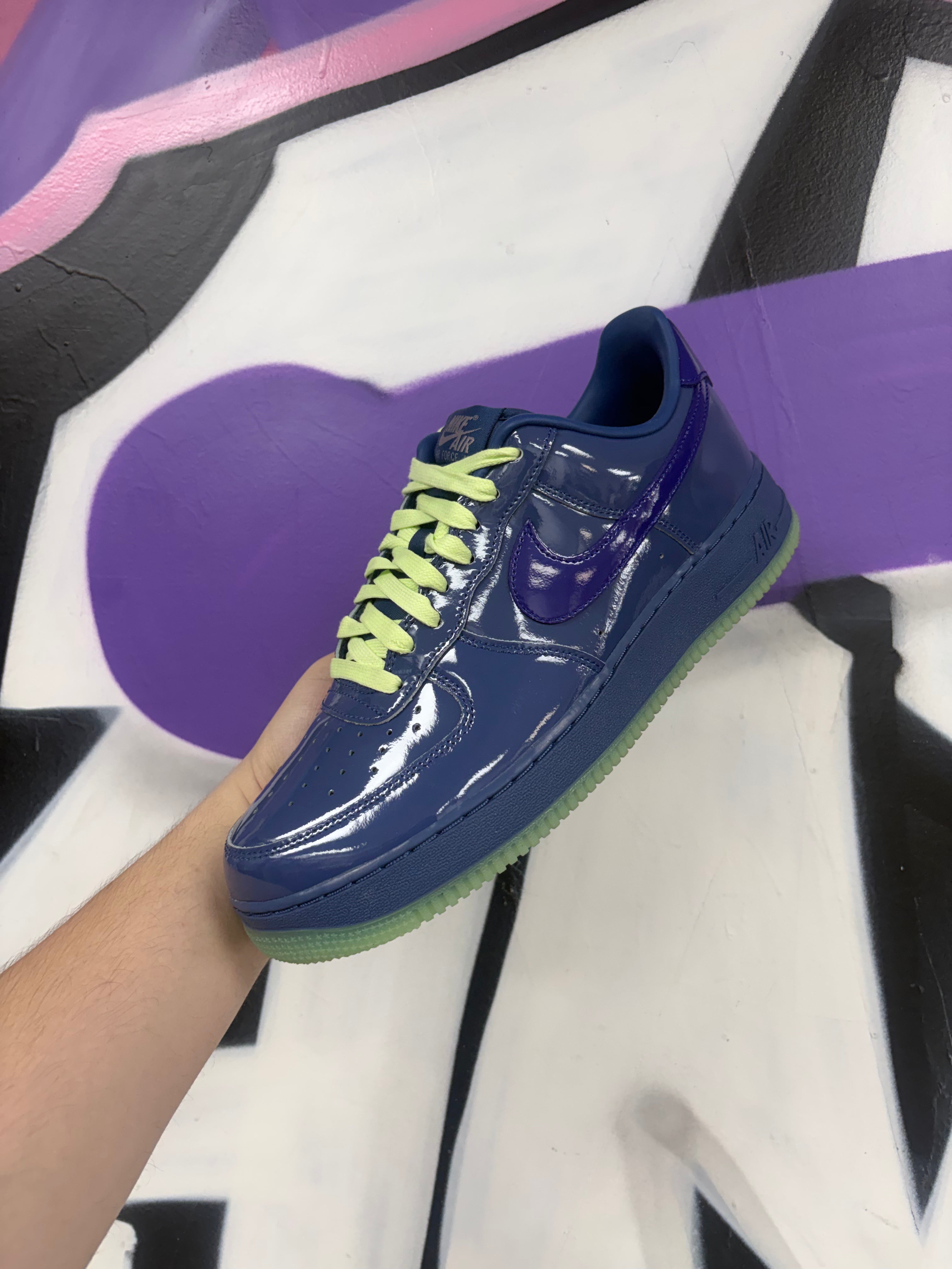 Nike Patent Leather AF1 Navy Sneakers