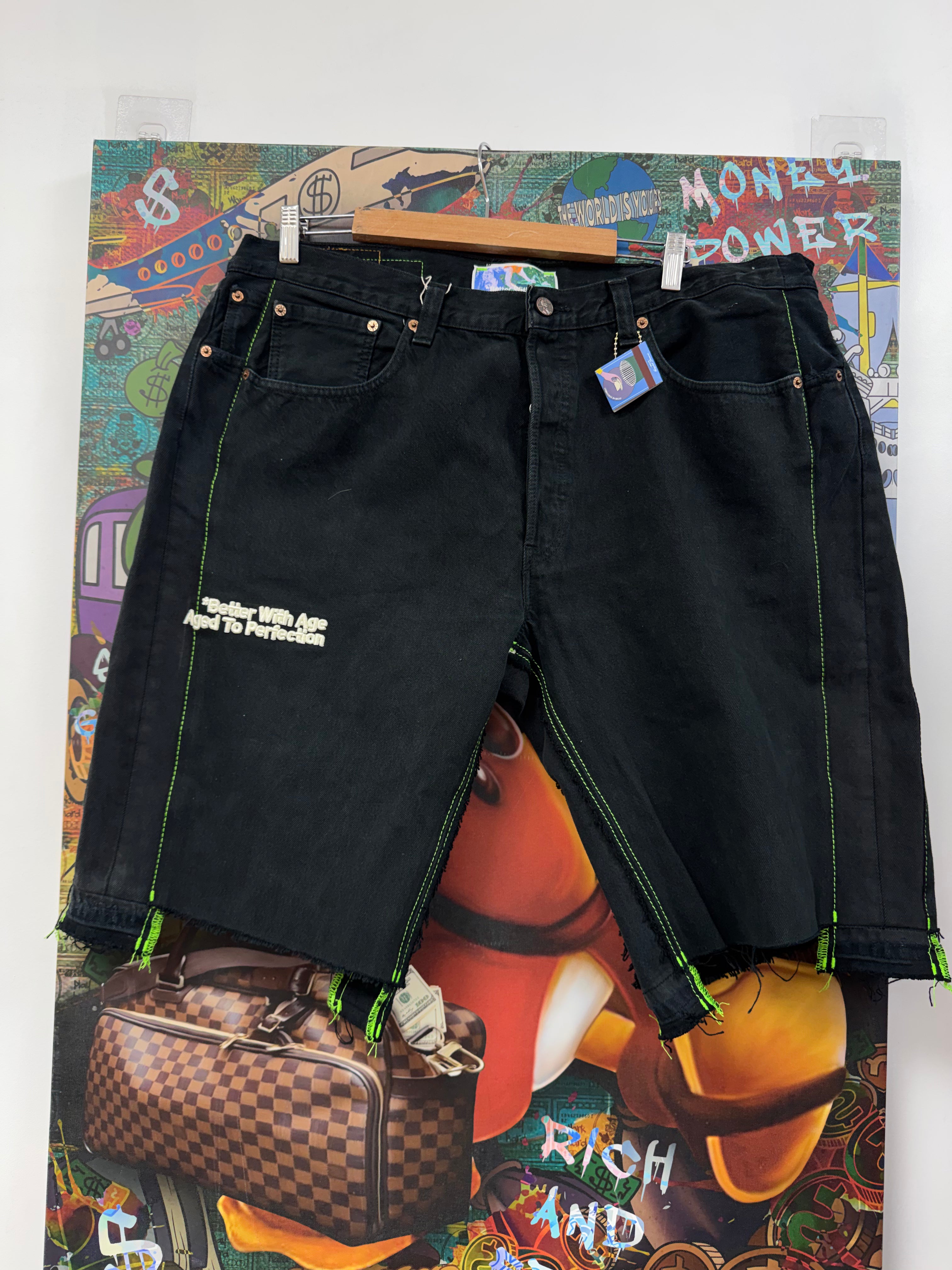 Better With Age Black Altar Reconstructed Shorts
