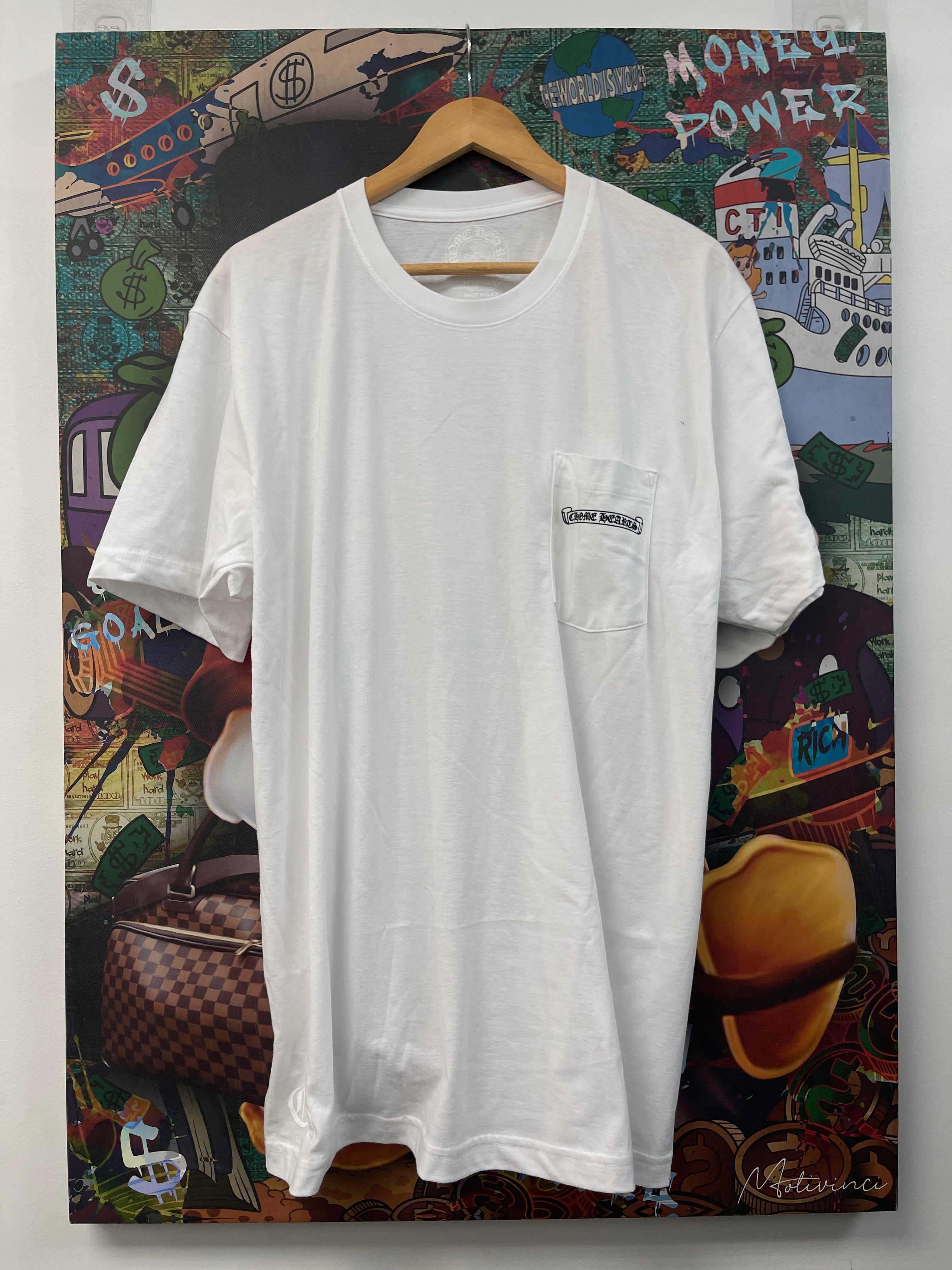 Chrome Hearts White Scroll Logo Tee