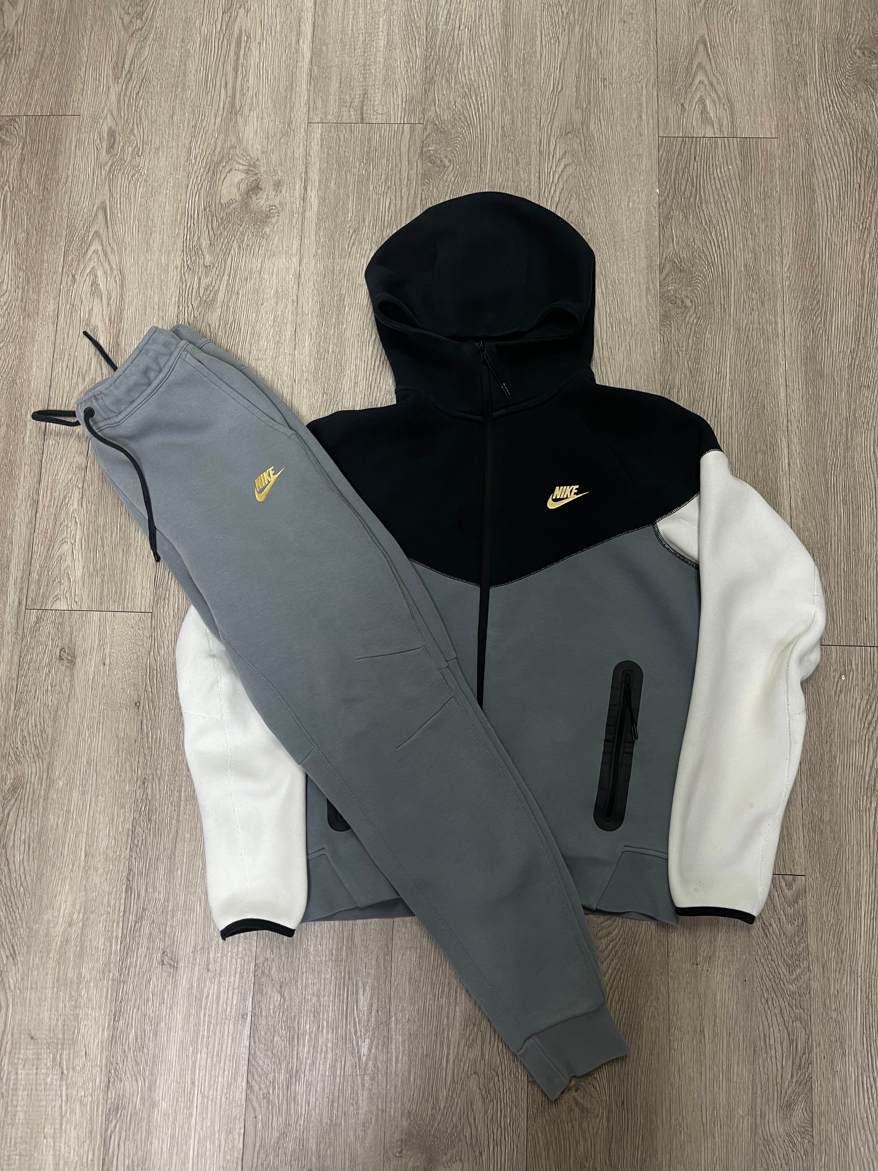 Nike Black Grey White Tech Sweatsuit