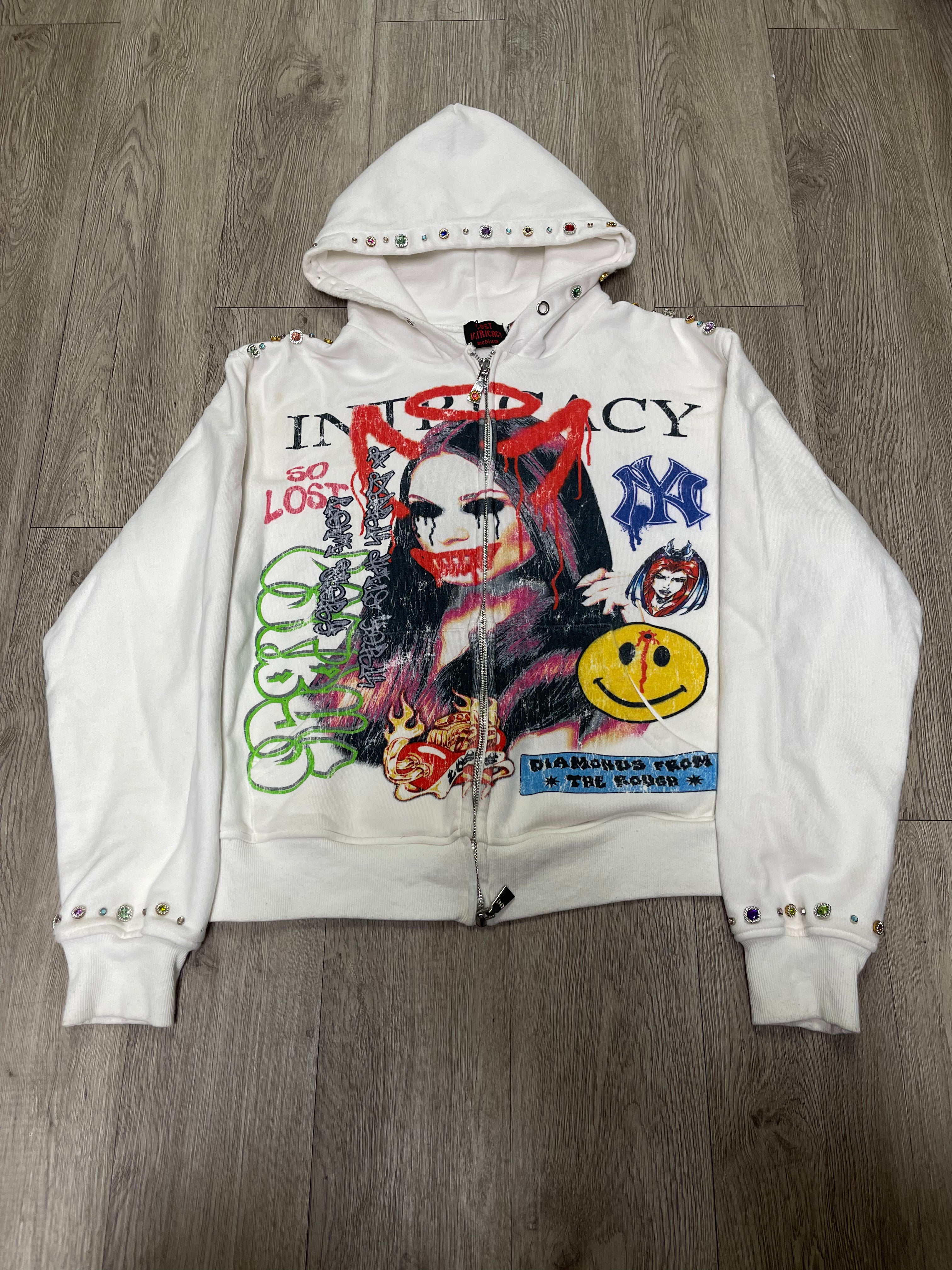Lost Intricacy White Paper Magazine Zip Up
