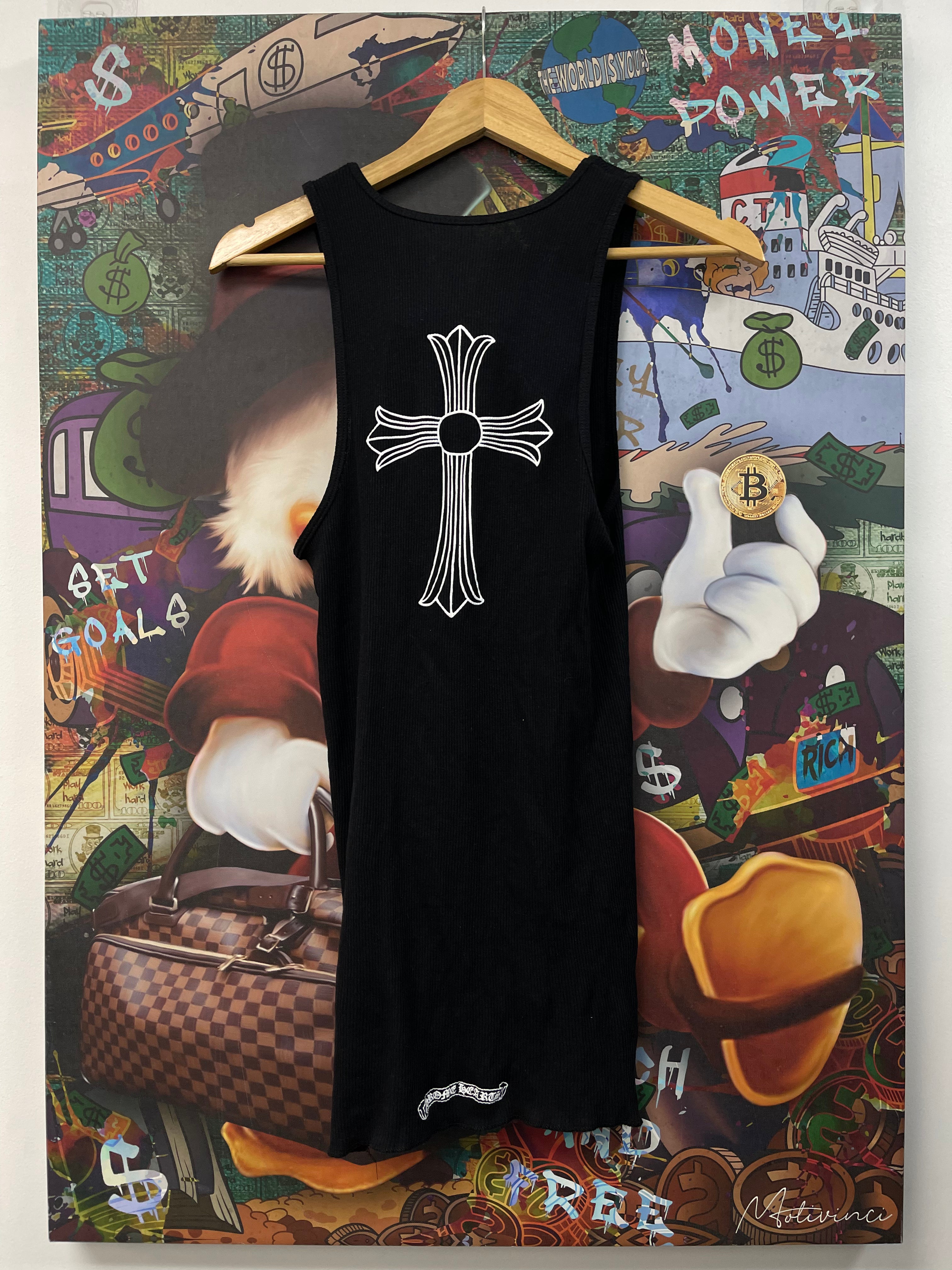 Chrome Hearts Black Large Cross Tank Top