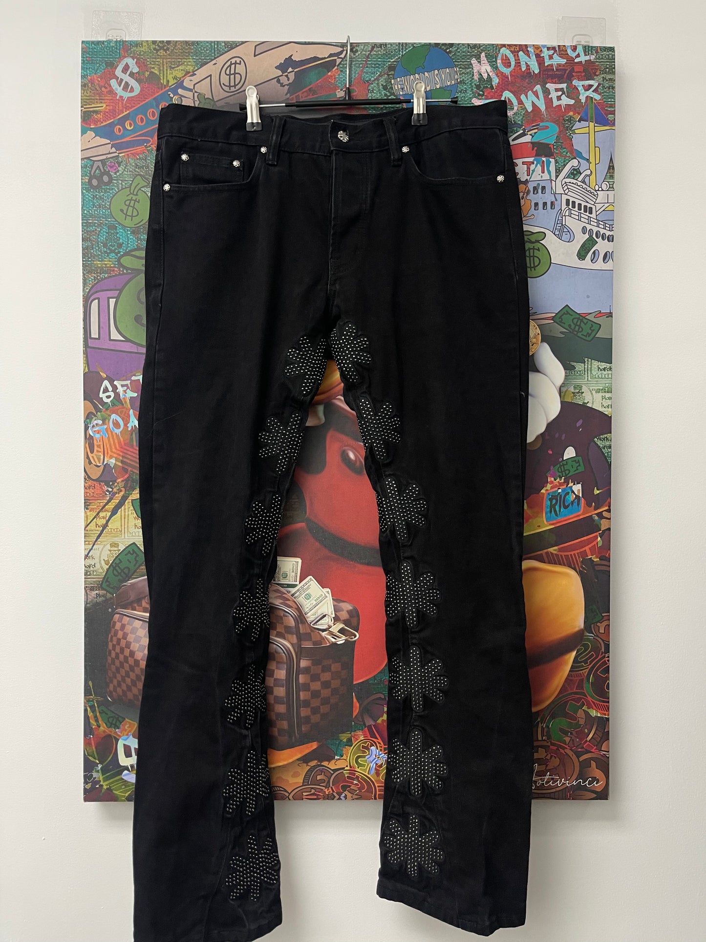 LOSTSHDWS Jeans Black Studded Used 34