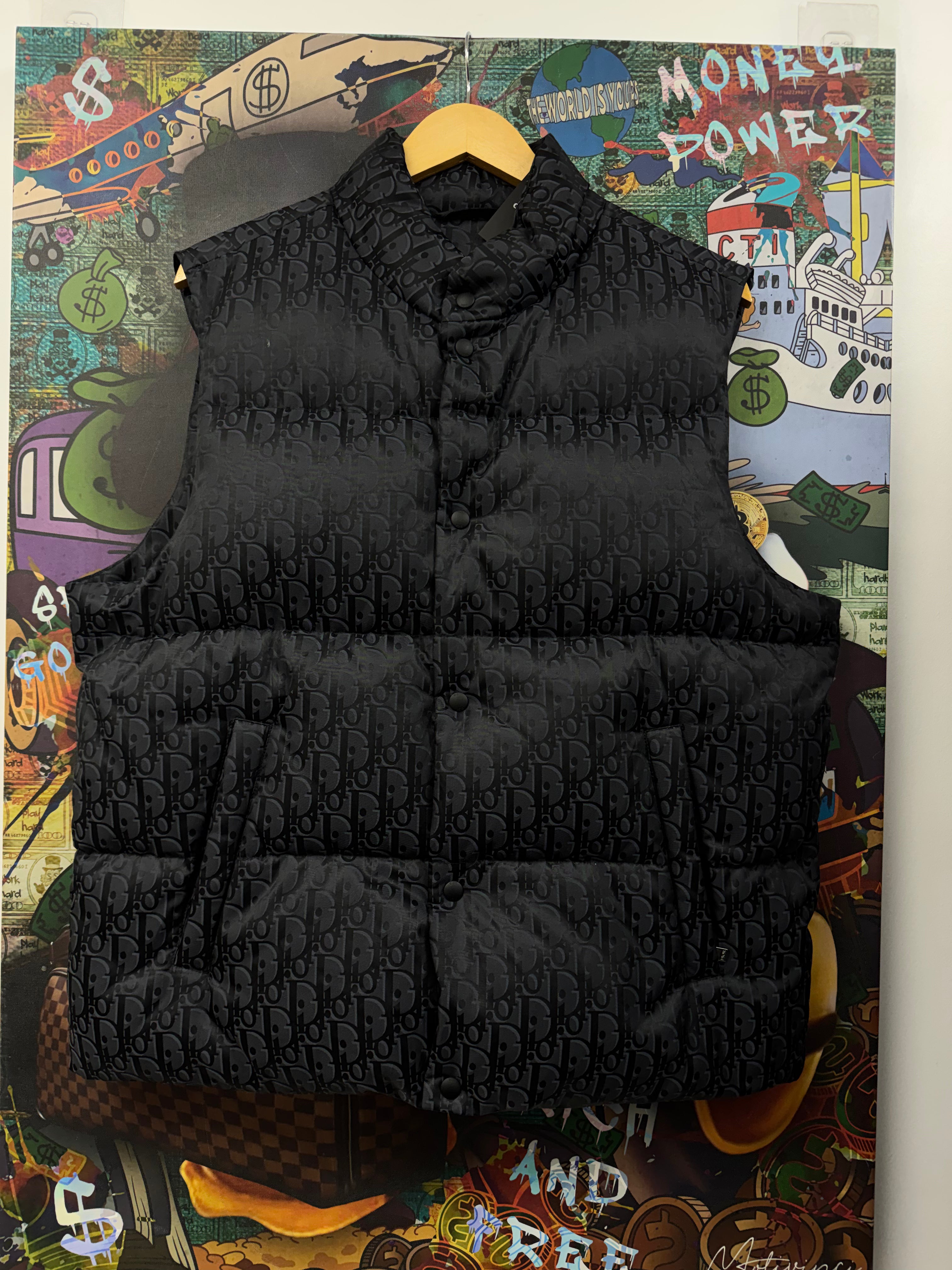 Dior Black Monogram (48) Button Up Vest