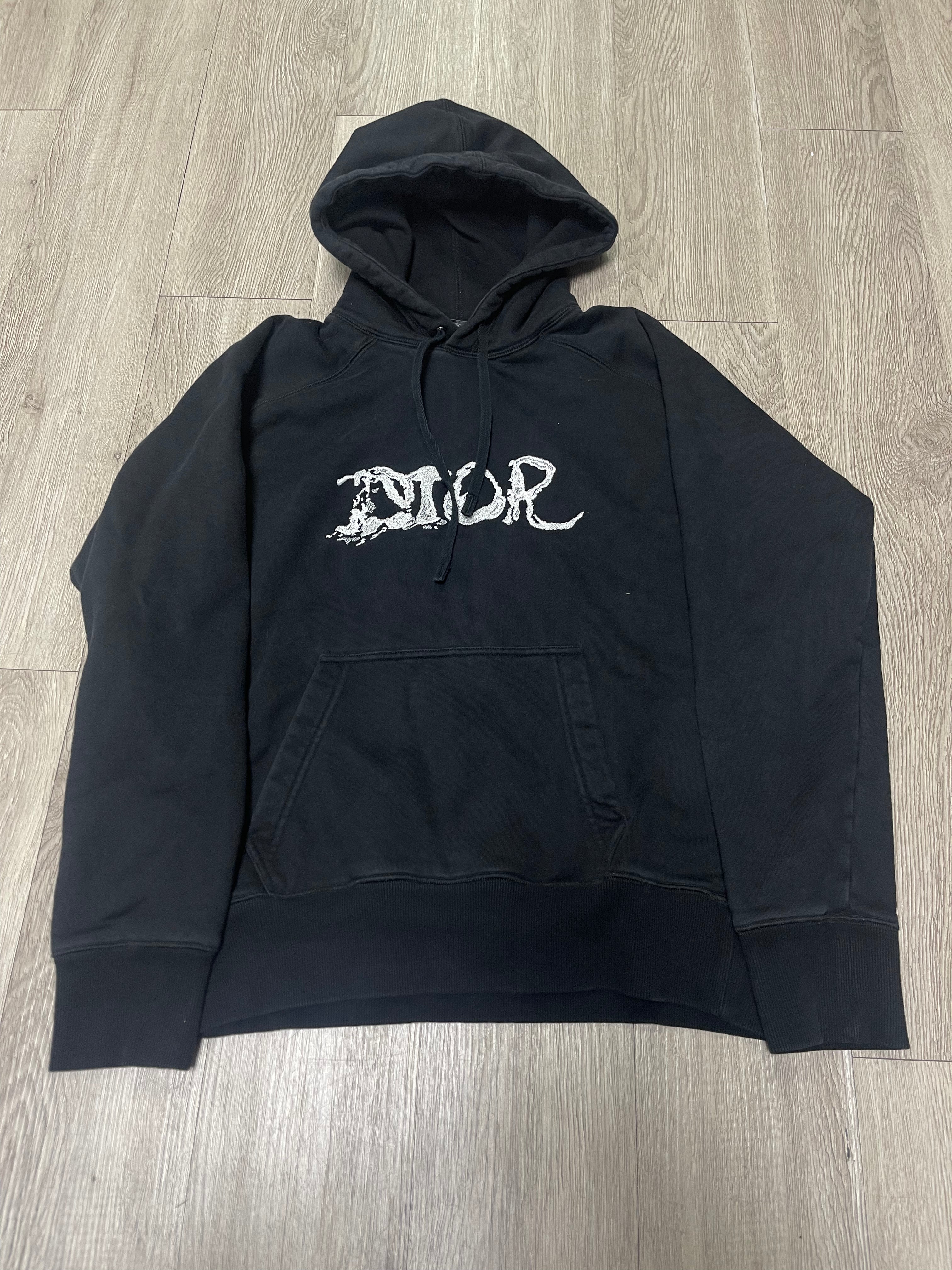 Dior Black White Doig Hoodie