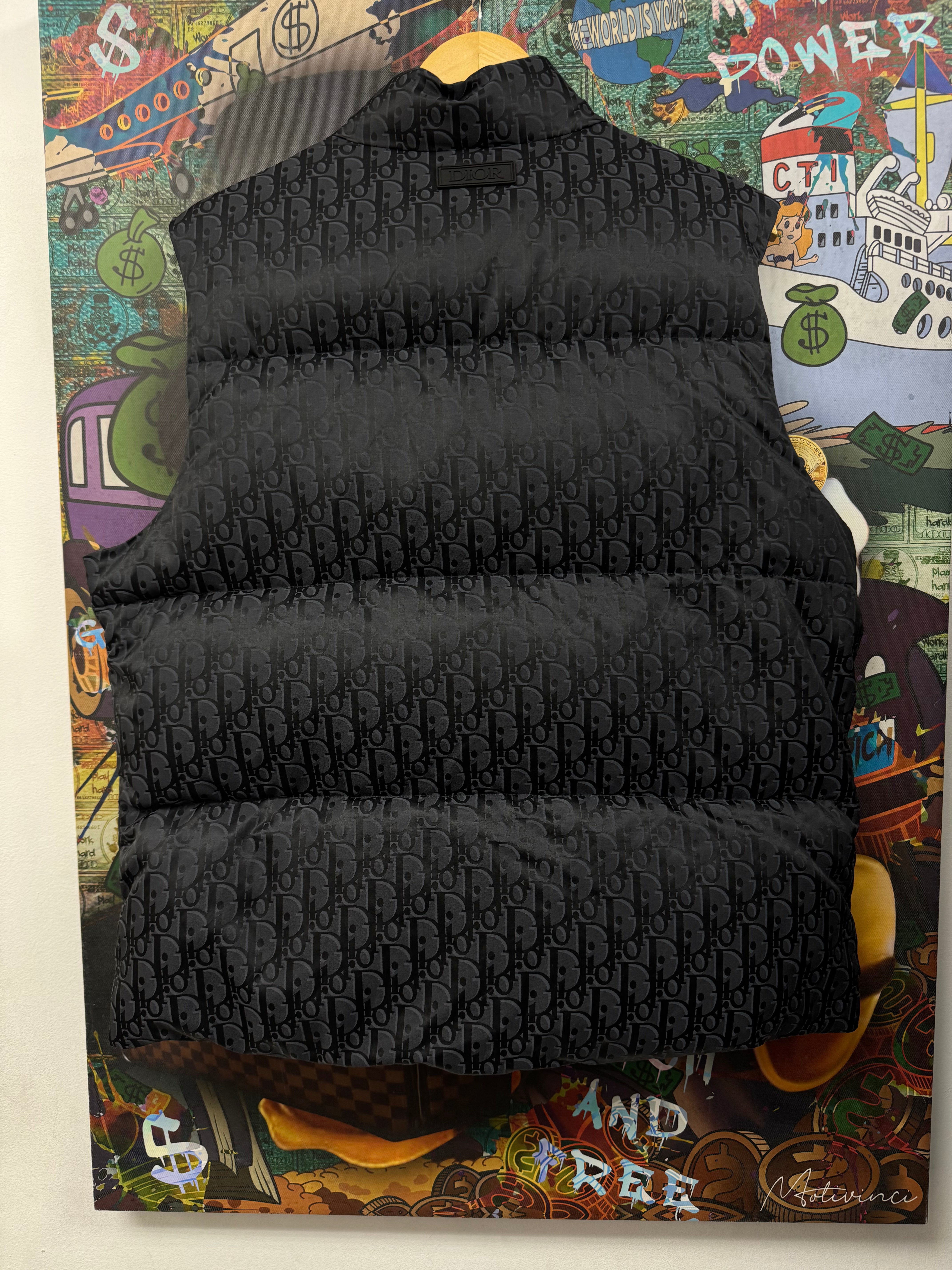 Dior Black Monogram (48) Button Up Vest