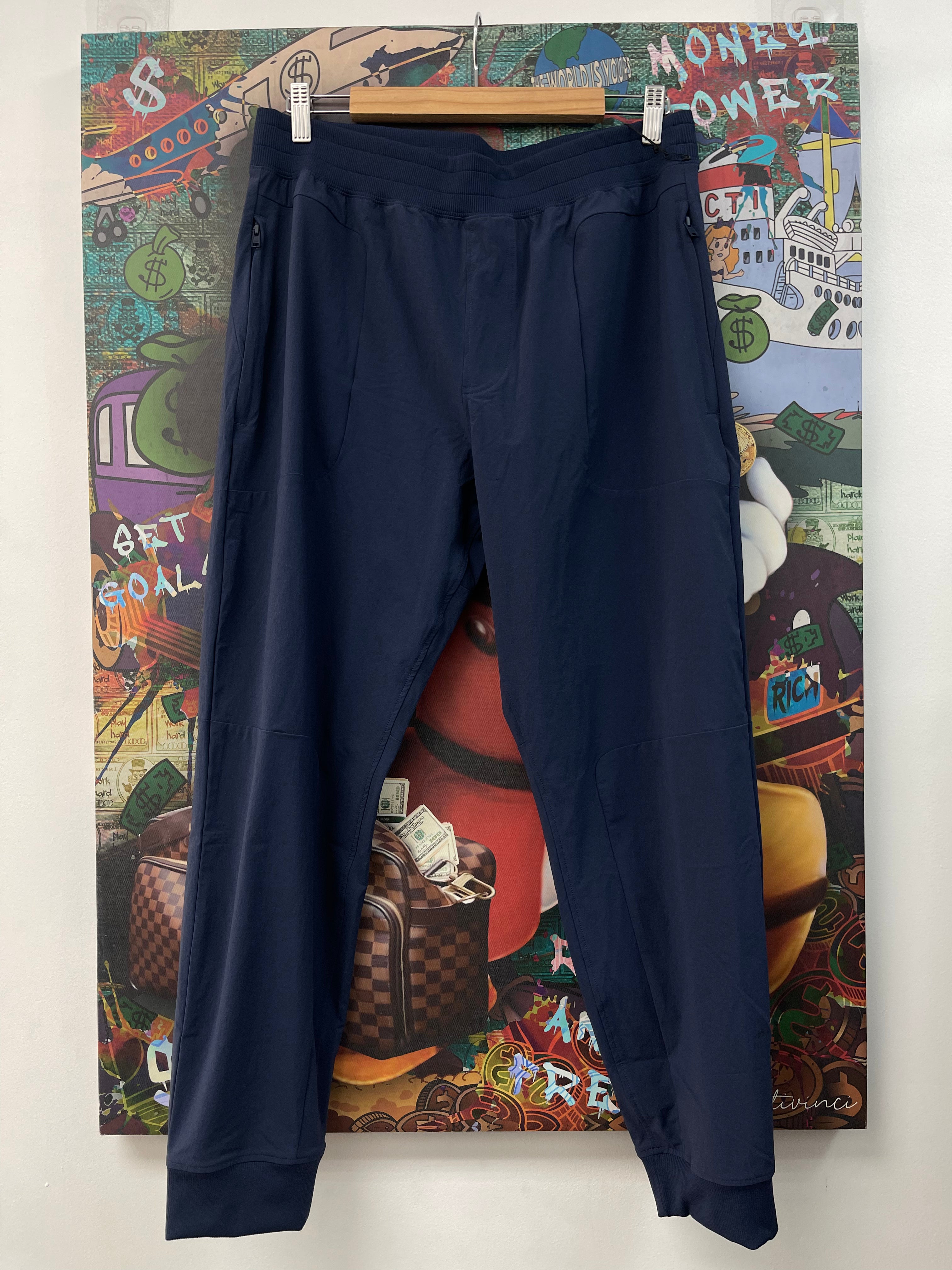 ALO Navy Logo Track Pants