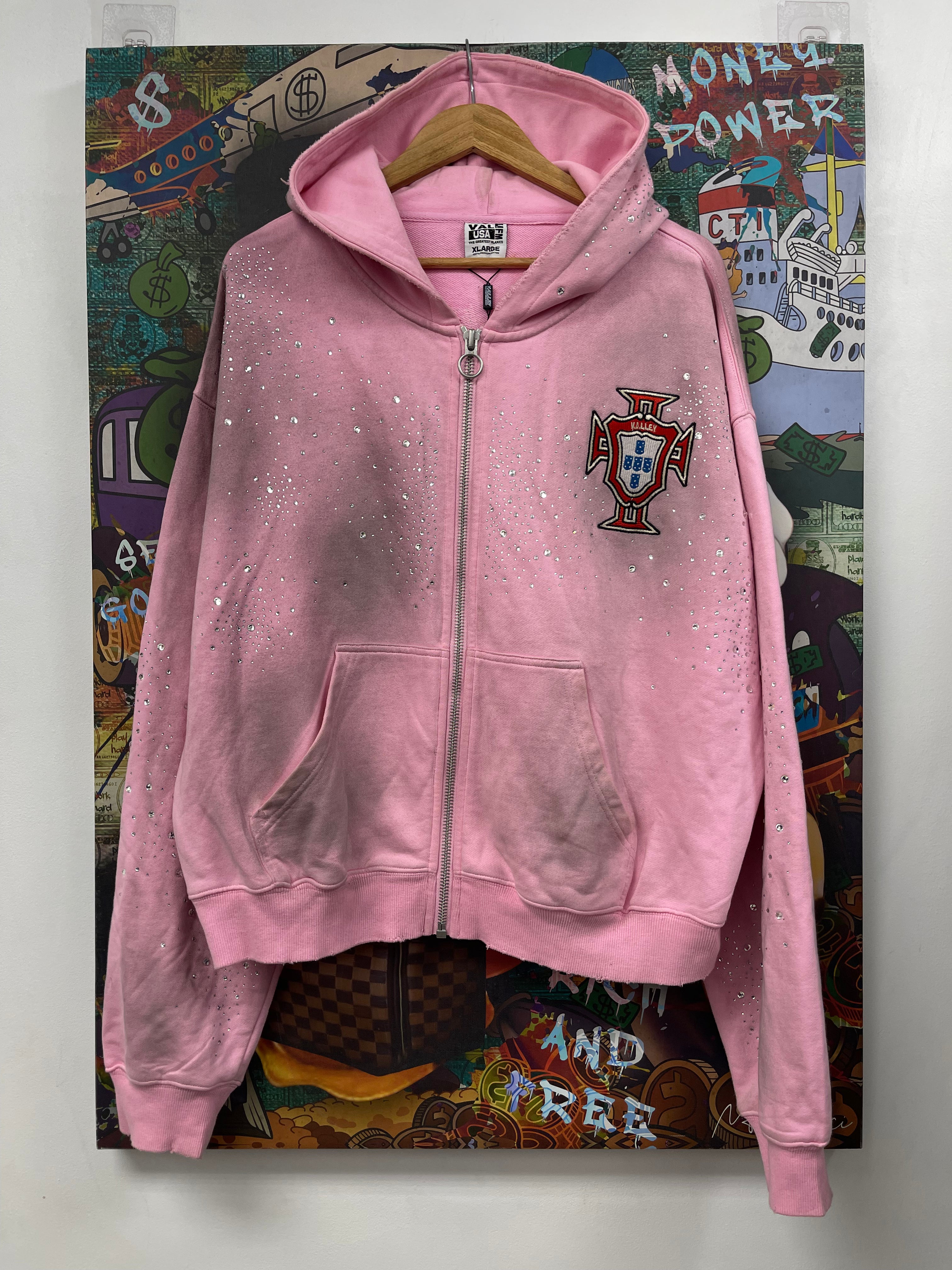 Vale Pink Clustered Zip Up