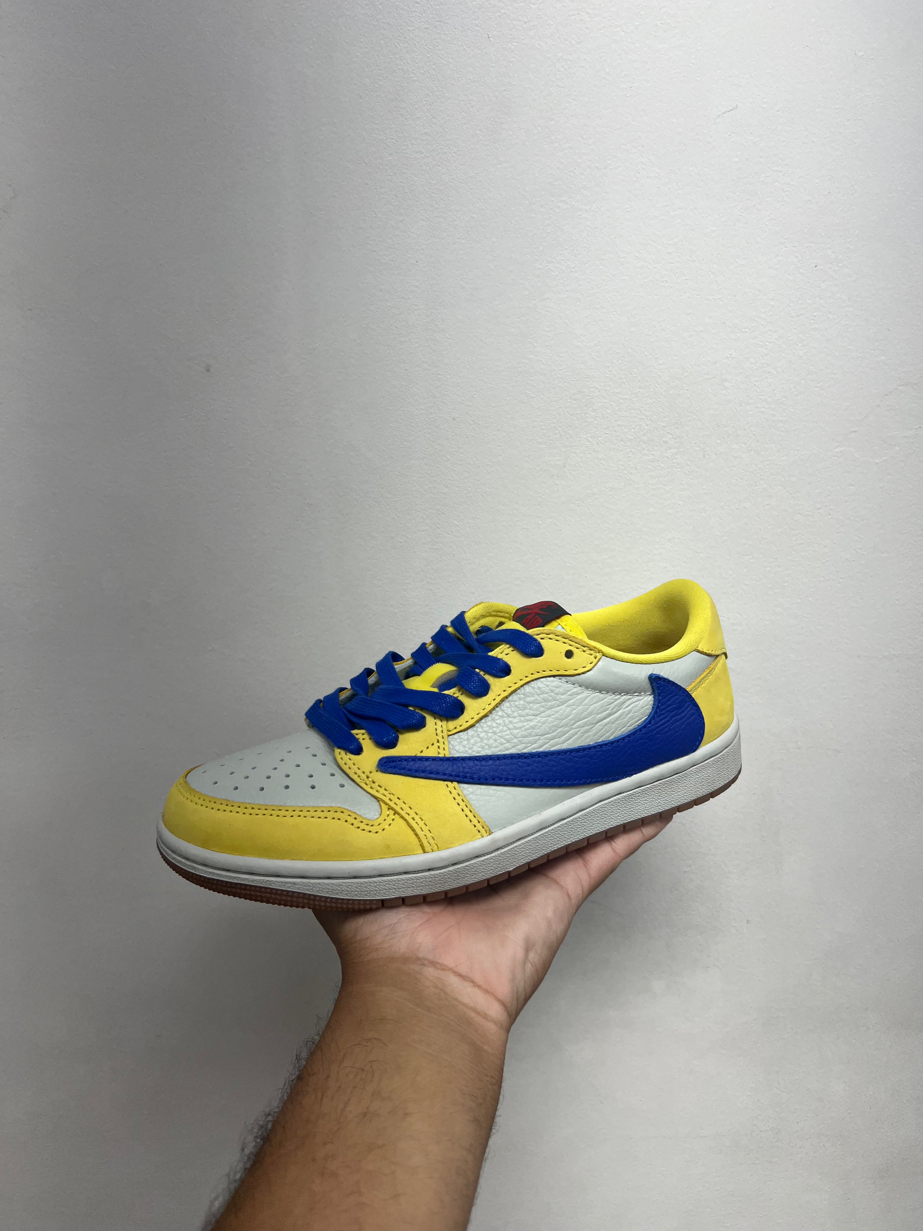 Jordan 1 Low Travis Scott Canary Sneakers