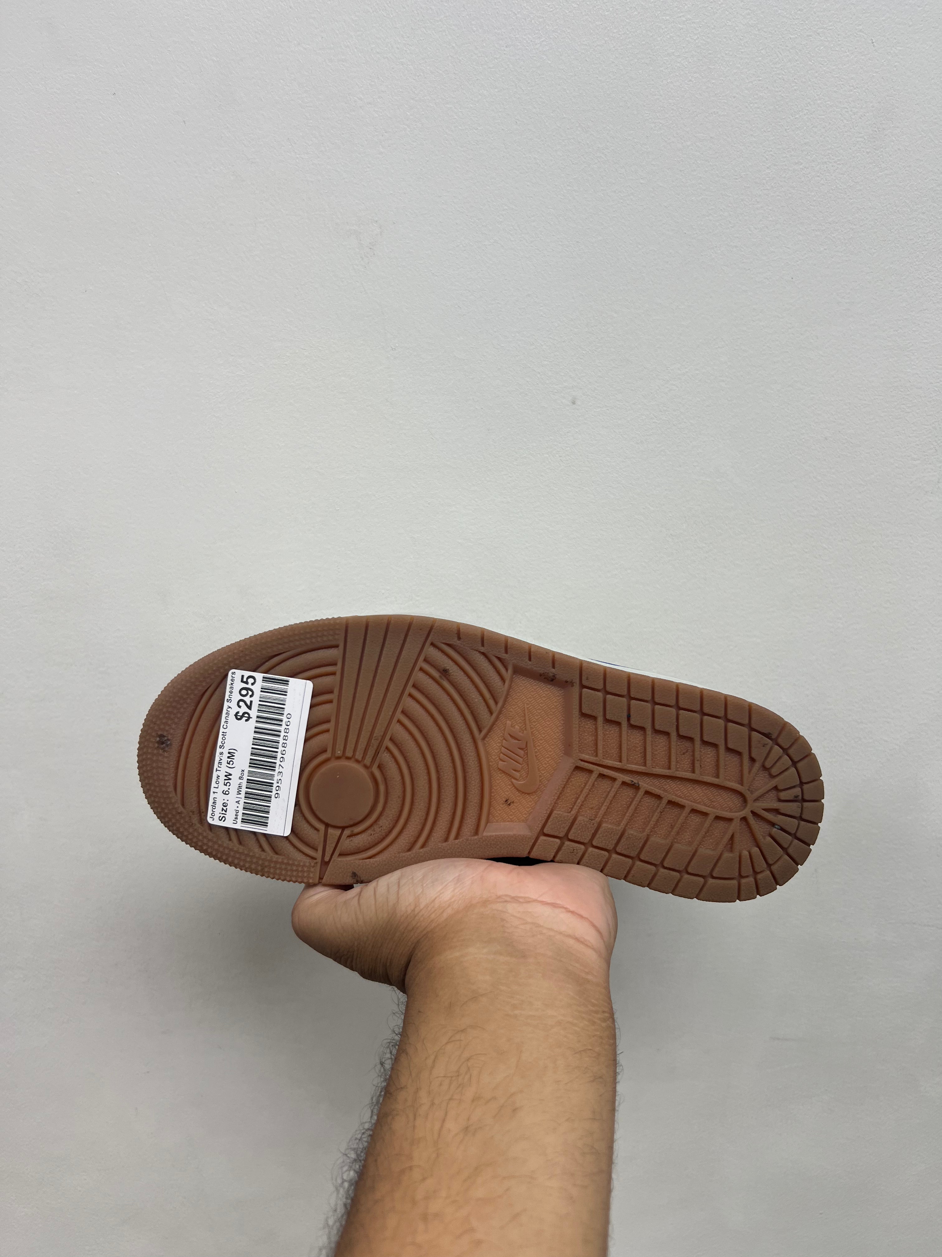 Jordan 1 Low Travis Scott Canary Sneakers