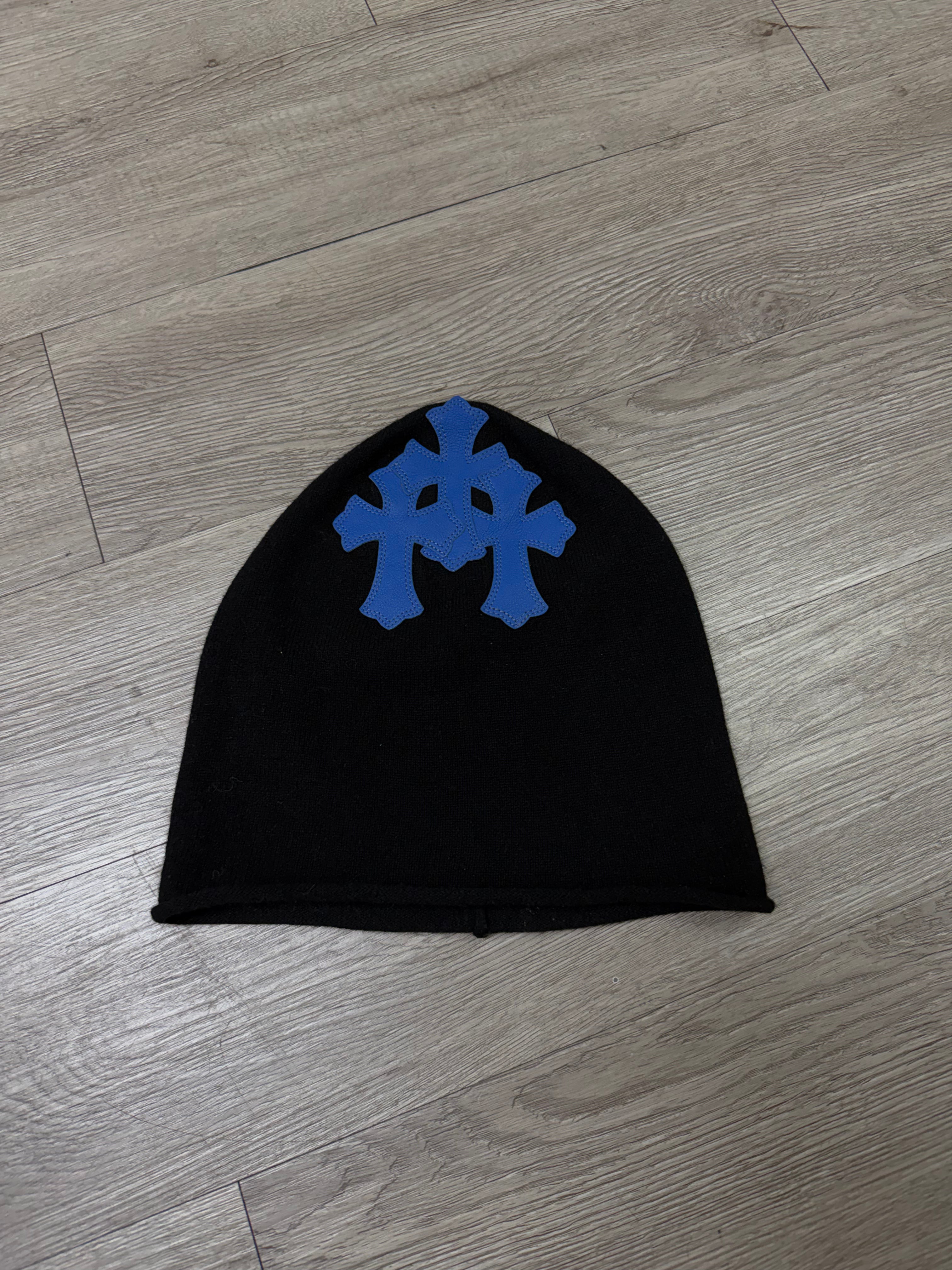Chrome  Hearts Black Cashmere Blue Cross Patch Mask Accessories