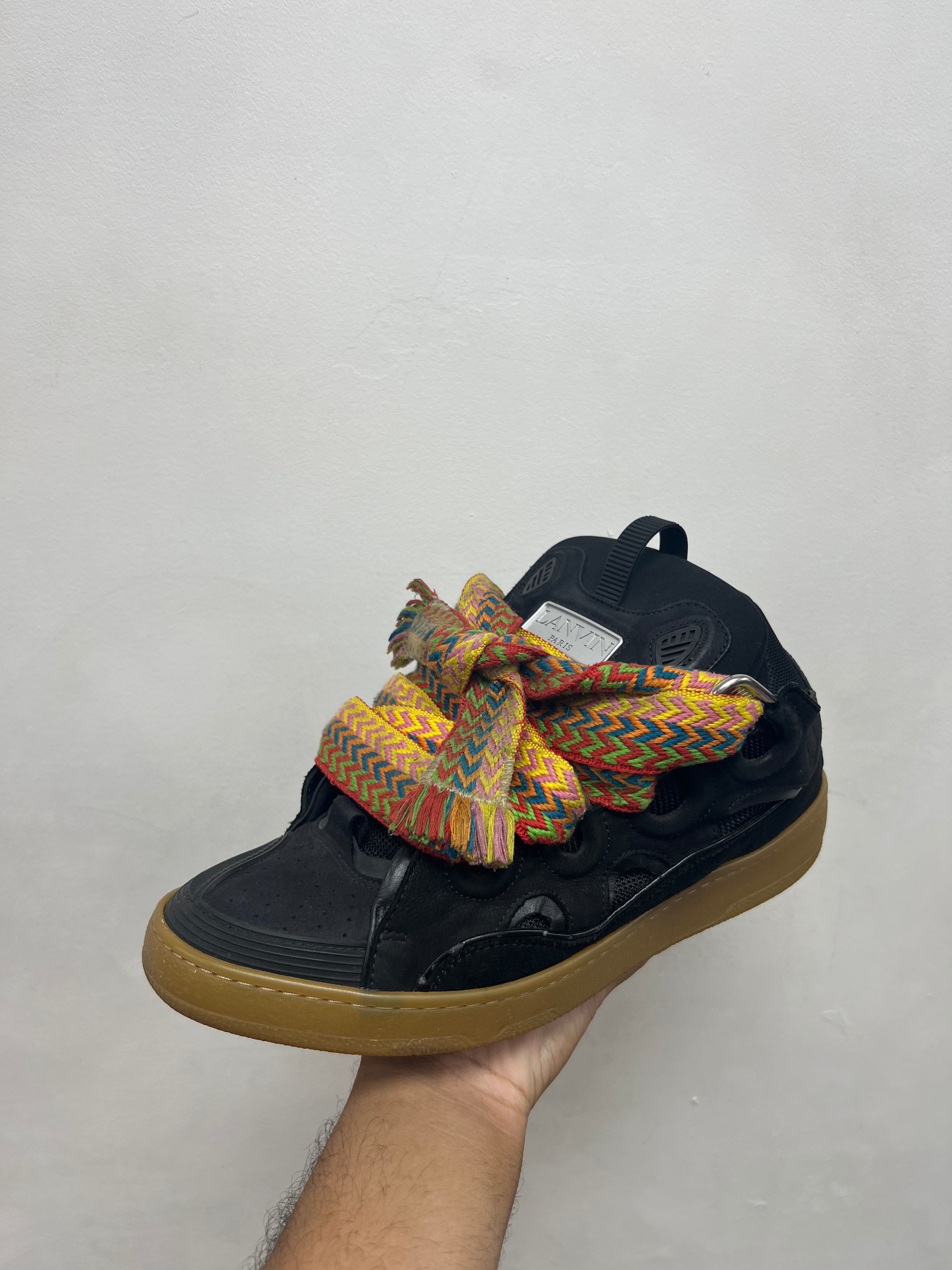 Lanvin Black Gum Curb Sneakers