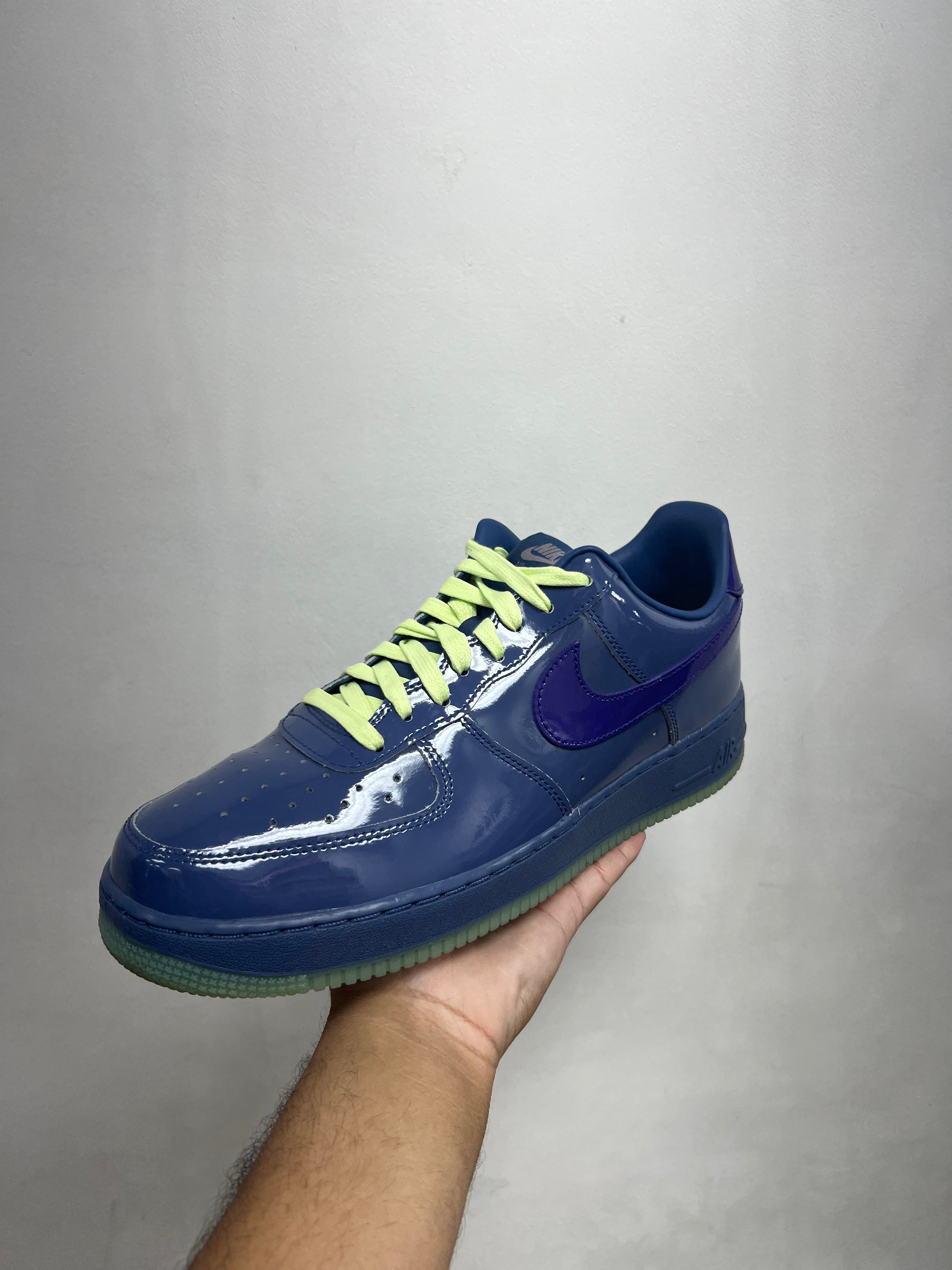 Nike AF1 Patent Leather Grape Ice Sneakers