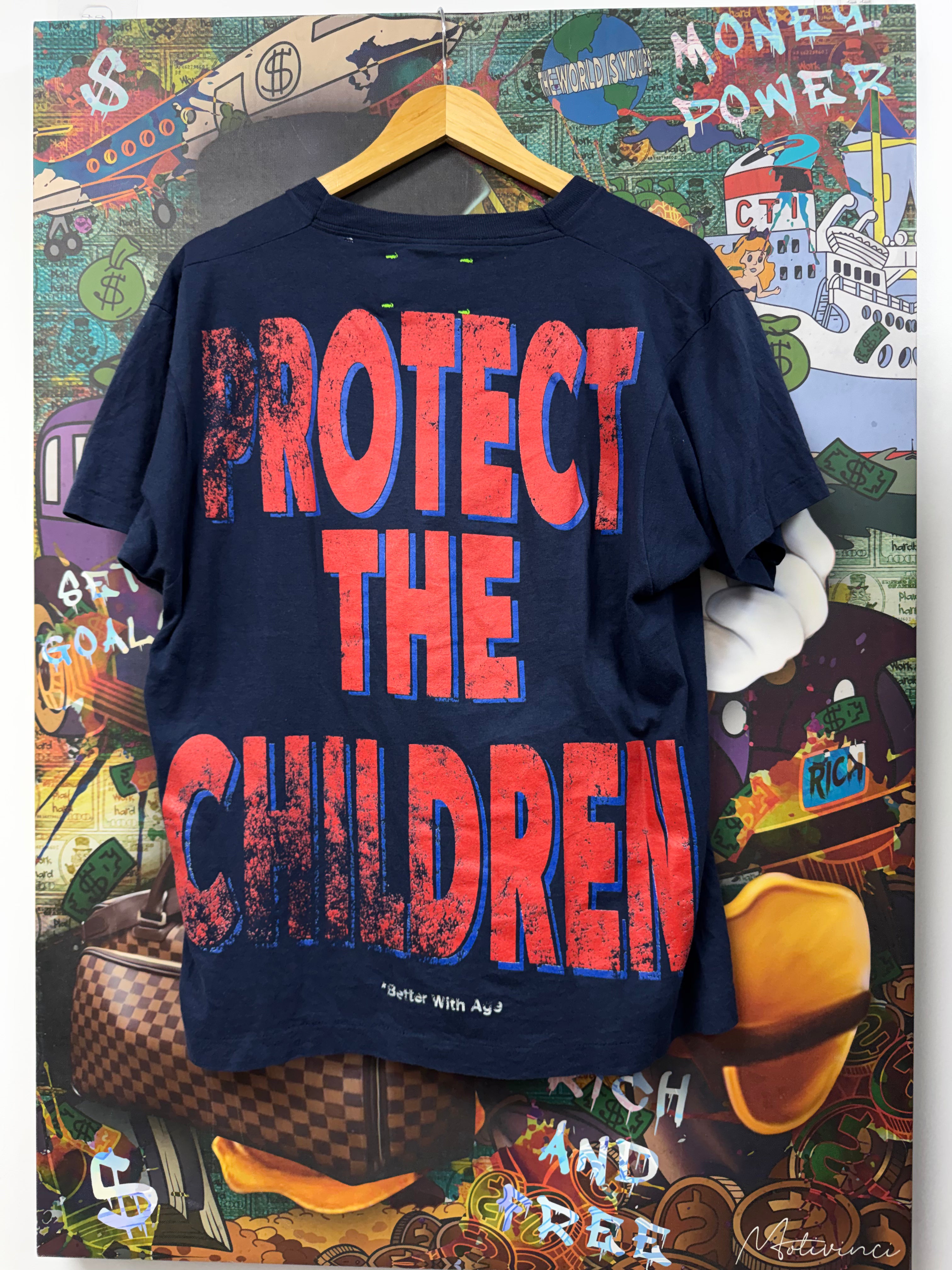 Better With Age Navy Red Duke Protect The Children Tee