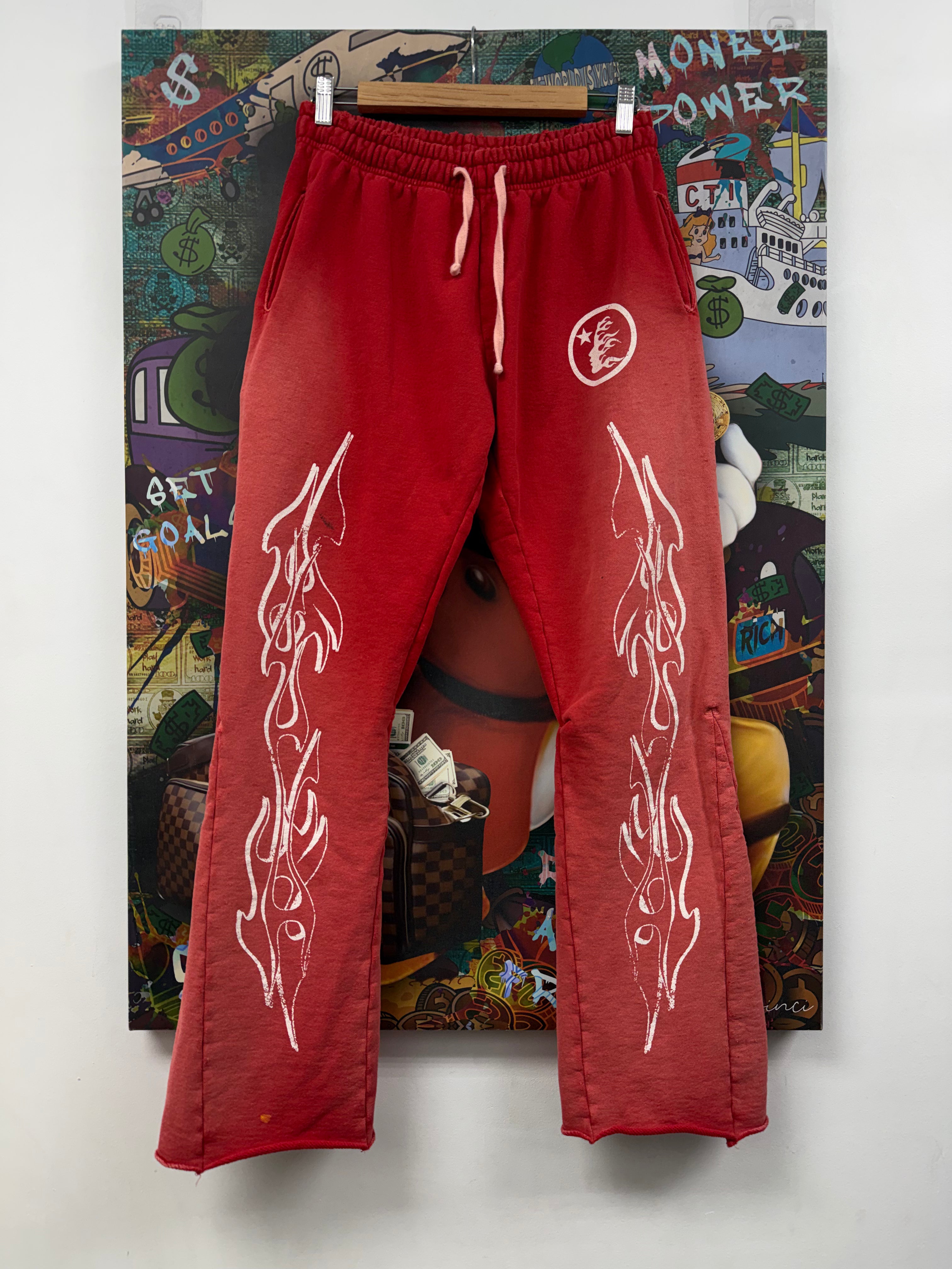 Hellstar Red Racer Flared Sweats