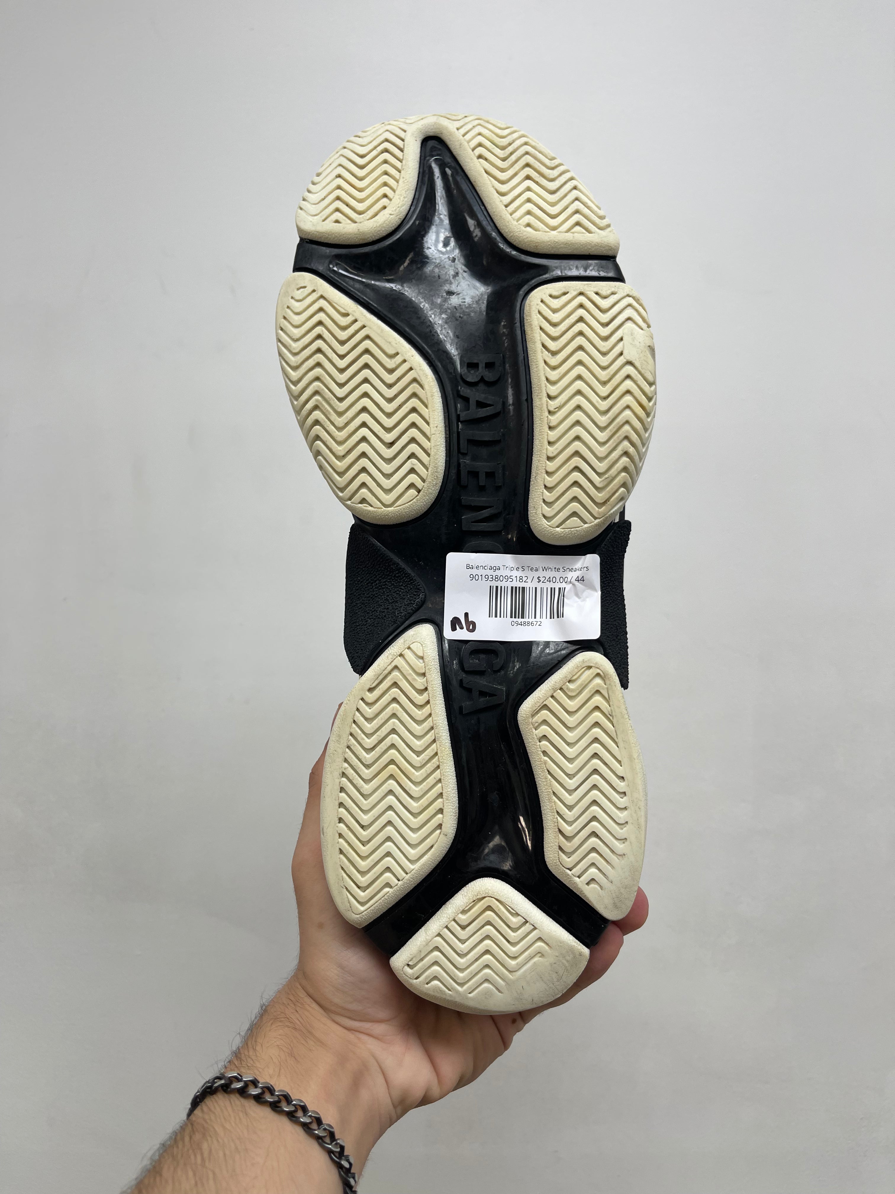 Balenciaga Triple S Teal White Sneakers