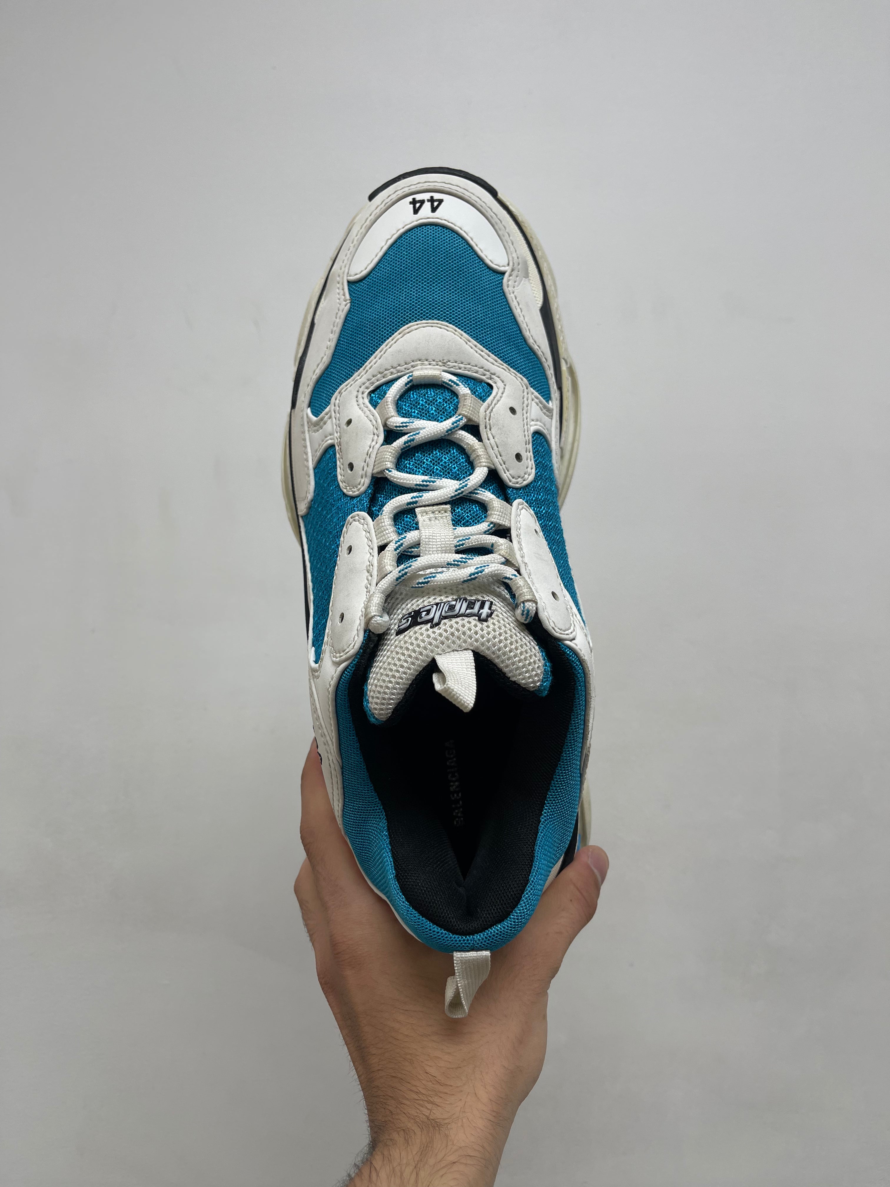 Balenciaga Triple S Teal White Sneakers