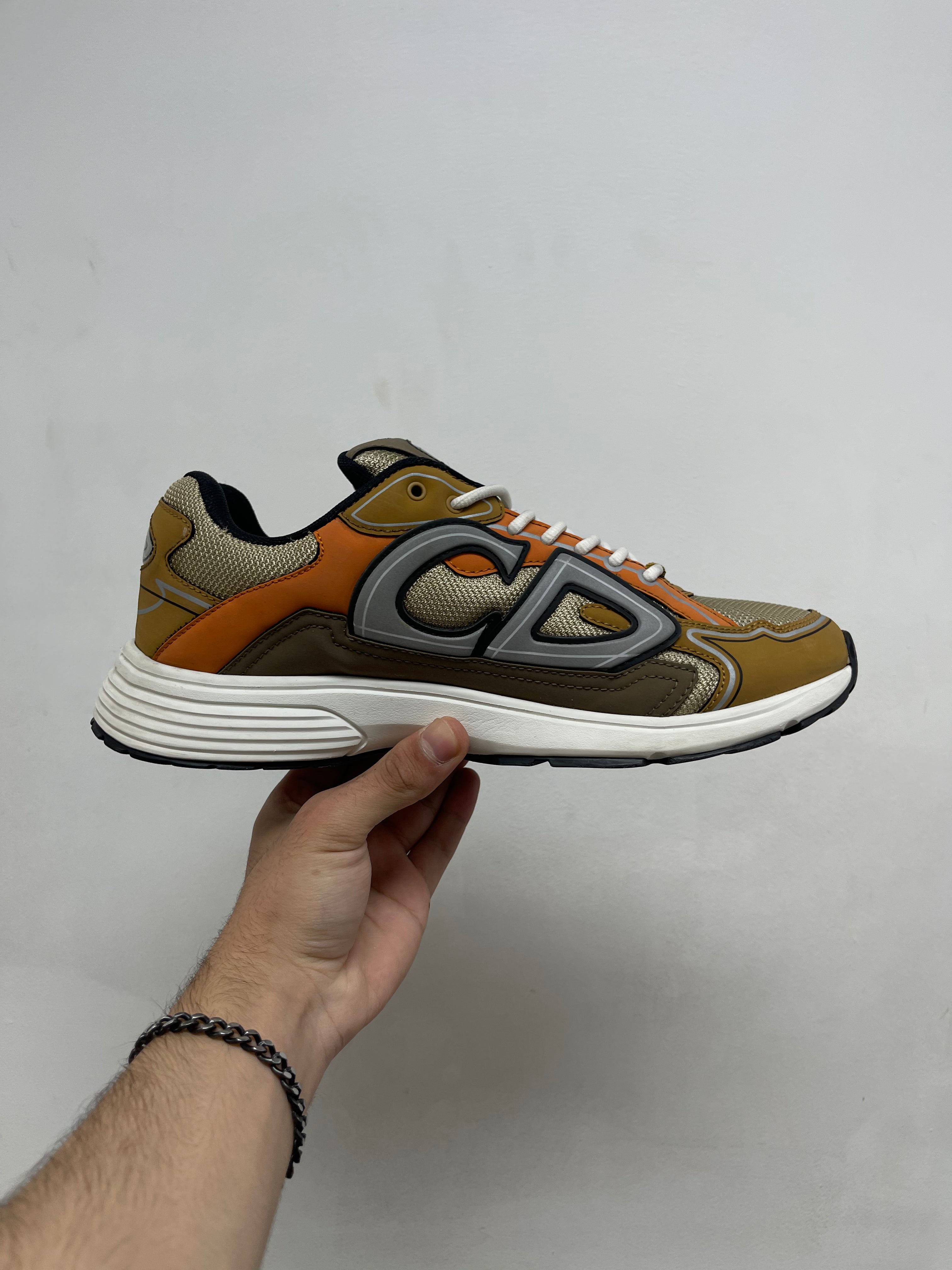 Dior B22 Brown Orange Yellow Sneakers