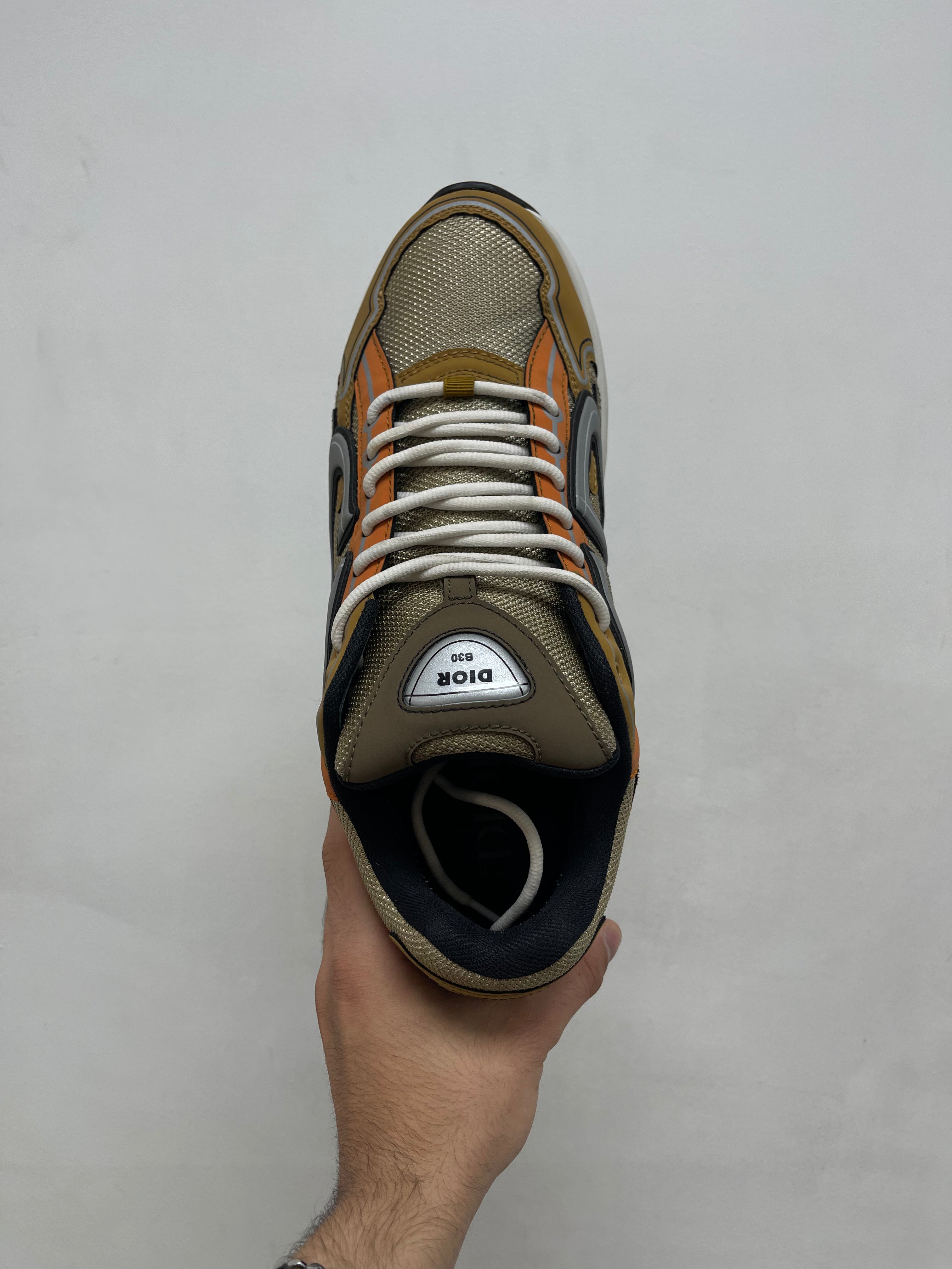 Dior B22 Brown Orange Yellow Sneakers