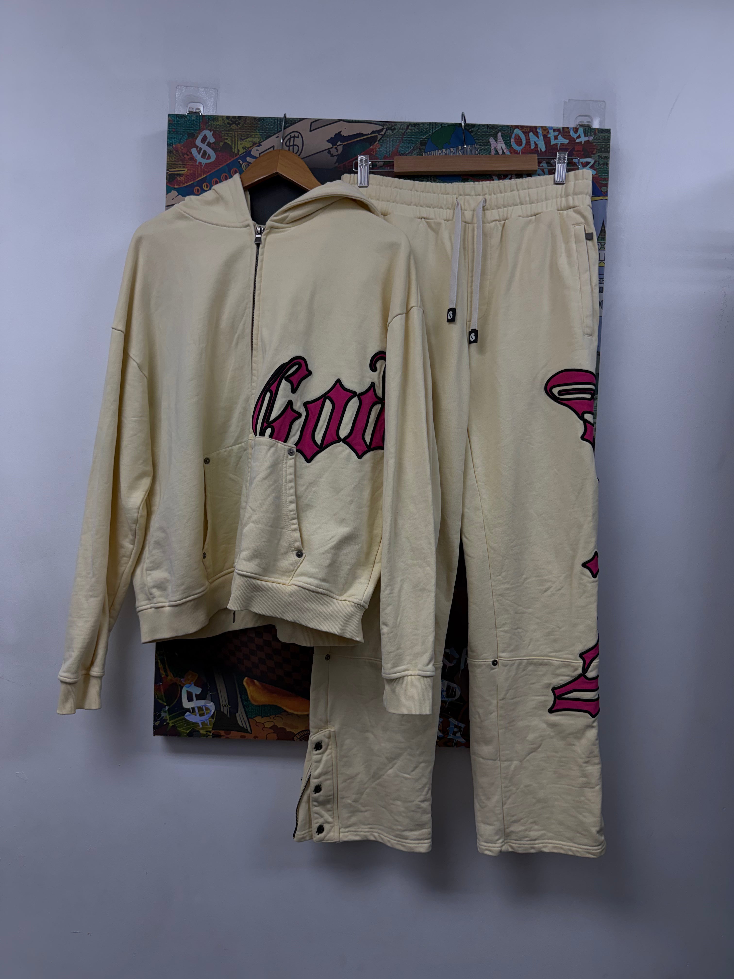Godspeed Cream Pink OG Logo Sweatsuit