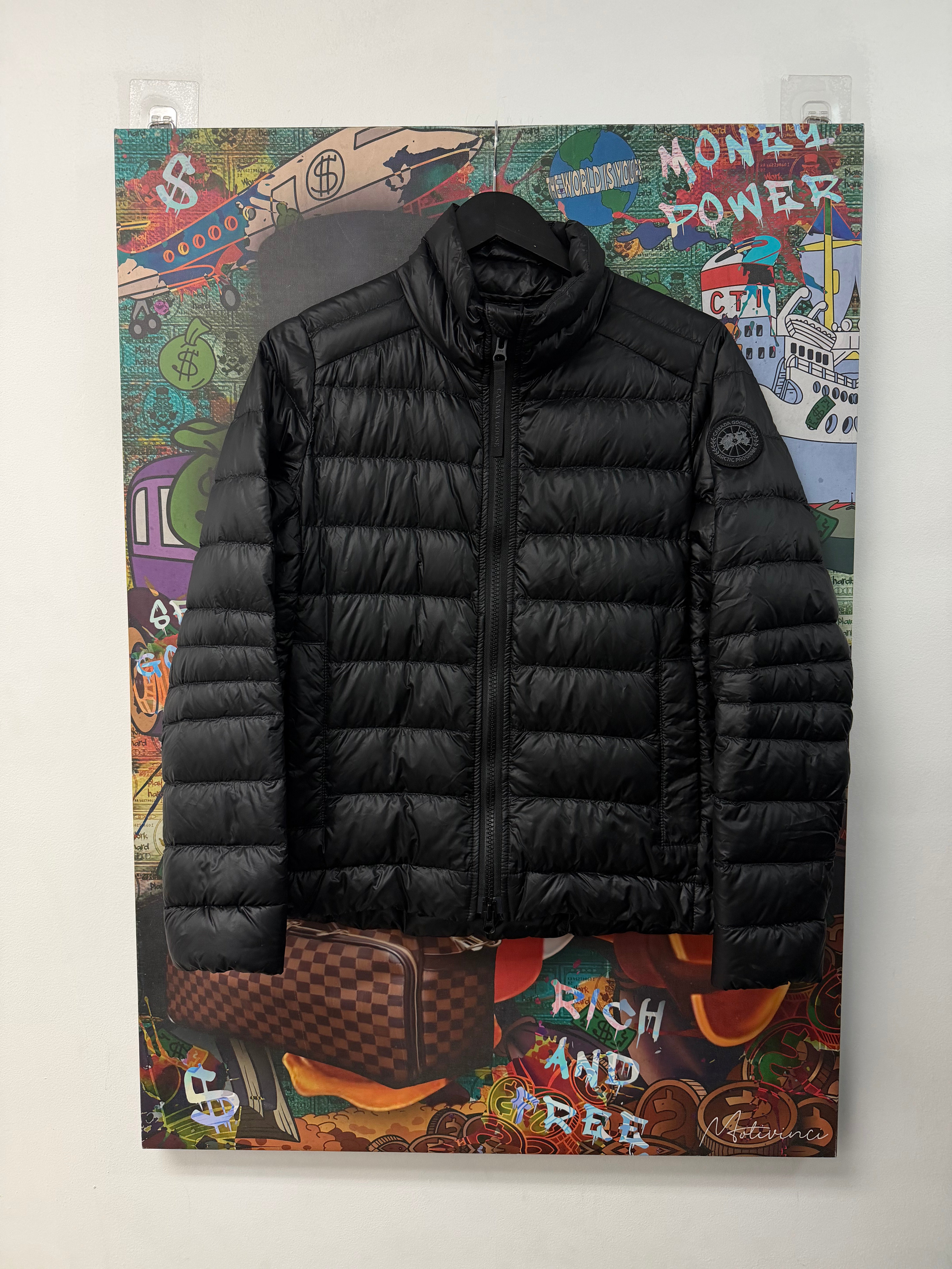 Canada Goose Black Mono Thin Puffer Jacket