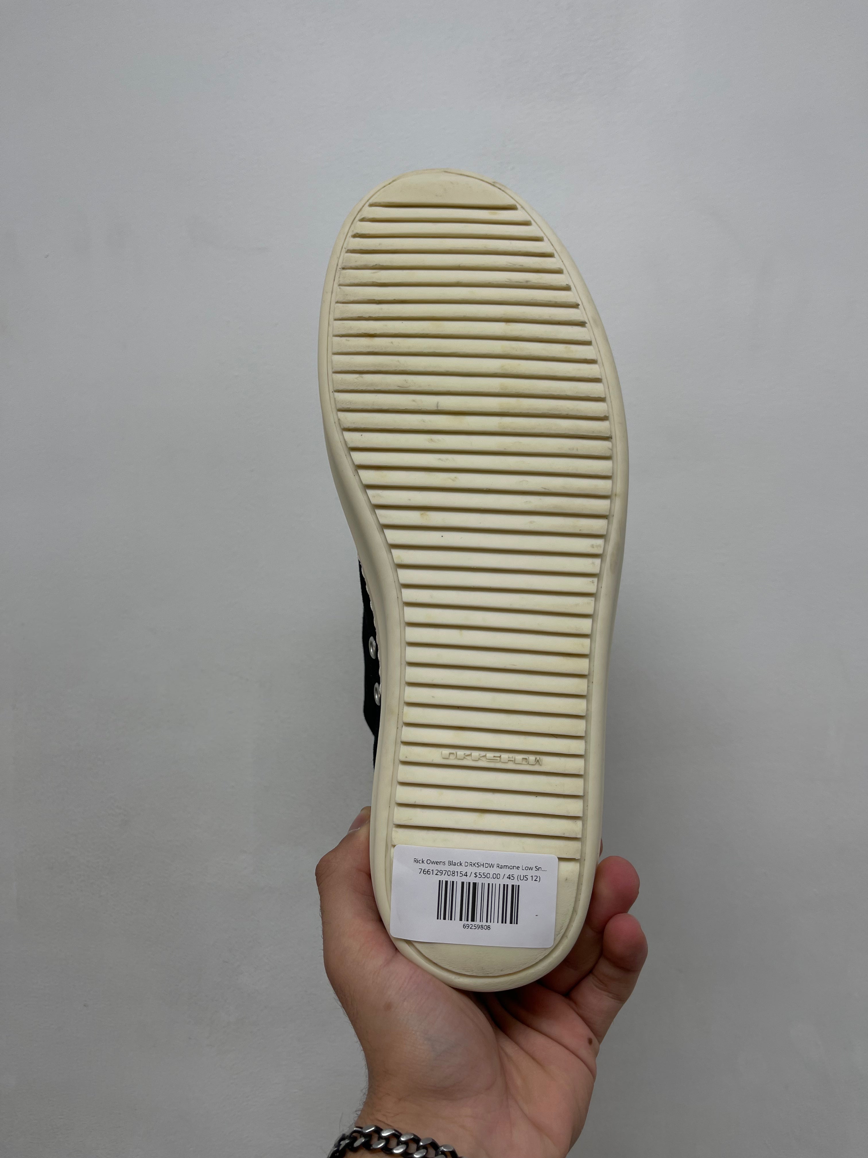 Rick Owens Black DRKSHDW Ramone Low Sneakers