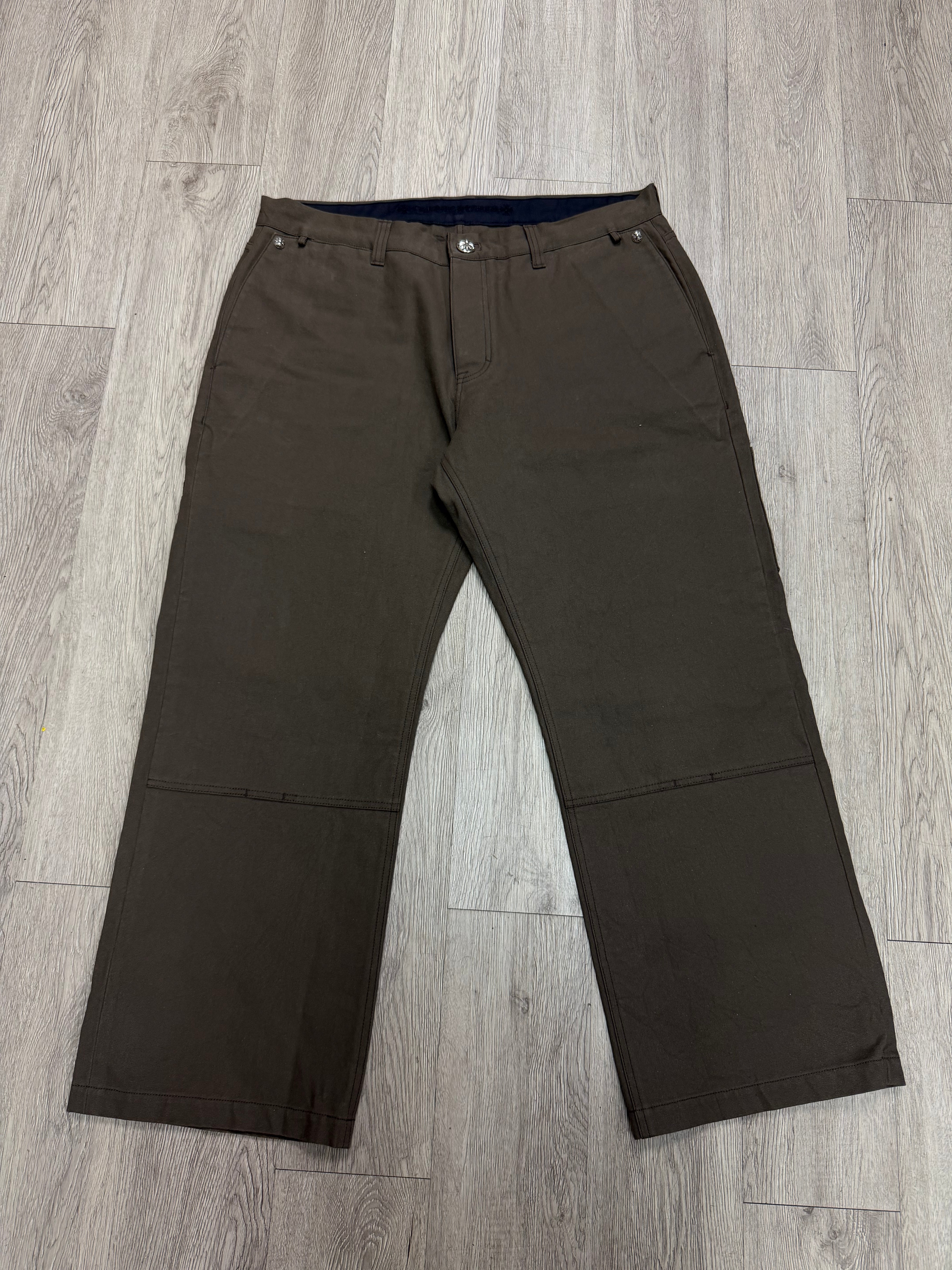 Chrome Hearts Brown Cross Patch Carpenter Pants