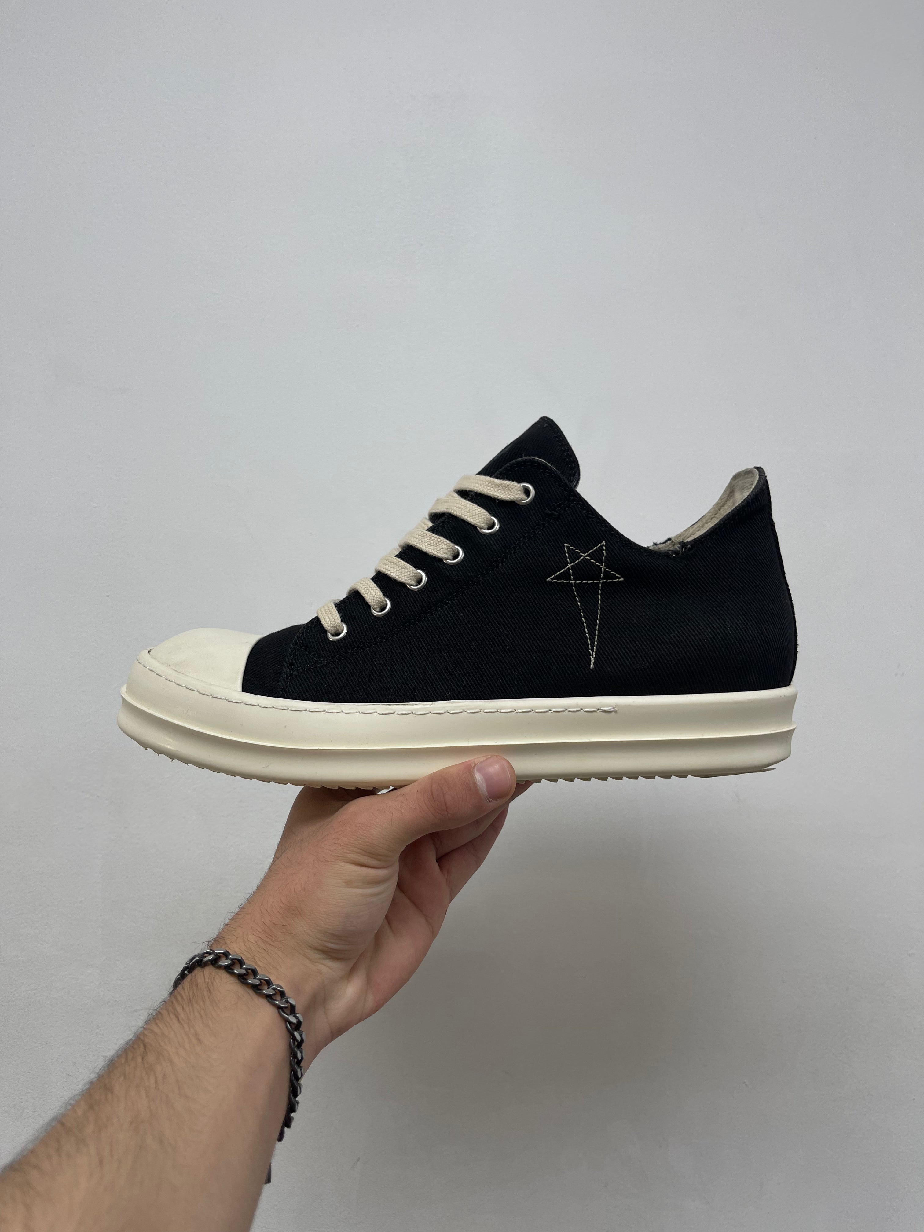 Rick Owens Black DRKSHDW Pentagram Ramone Low Sneakers