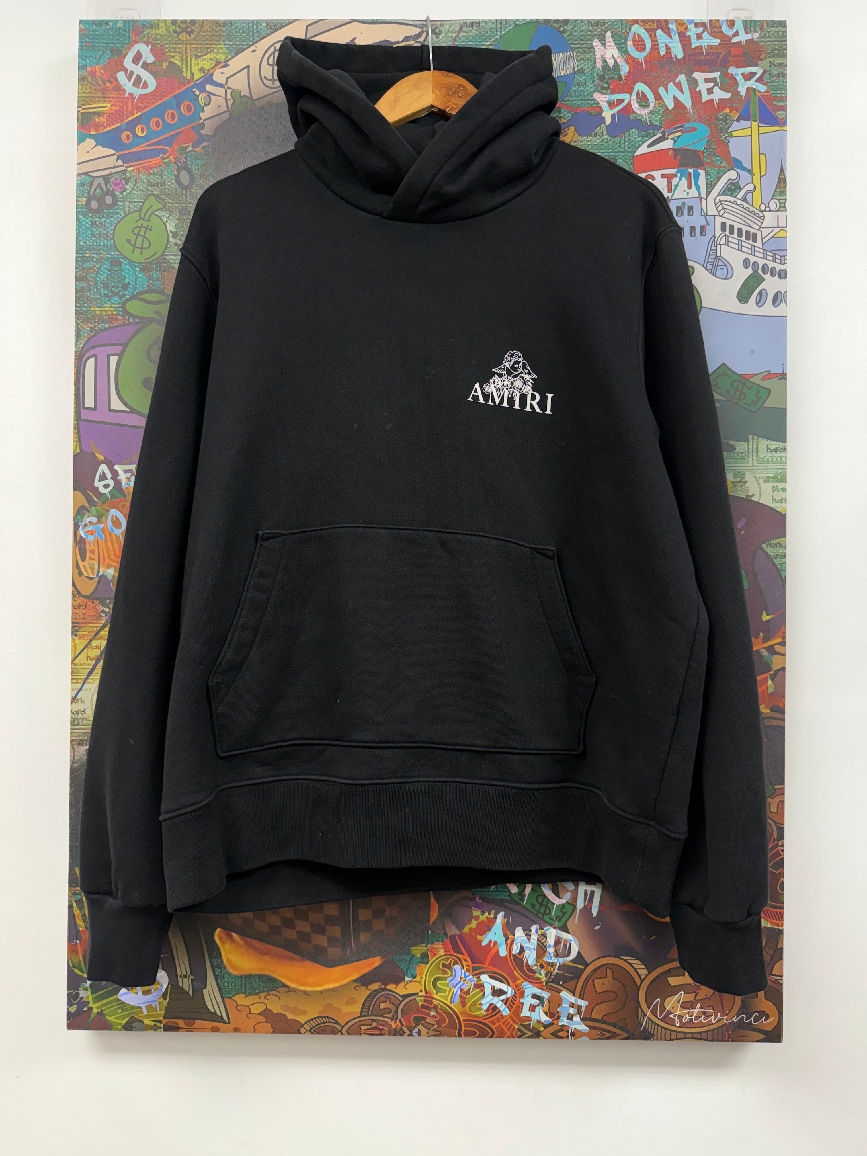 Amiri Black Cherub Hoodie
