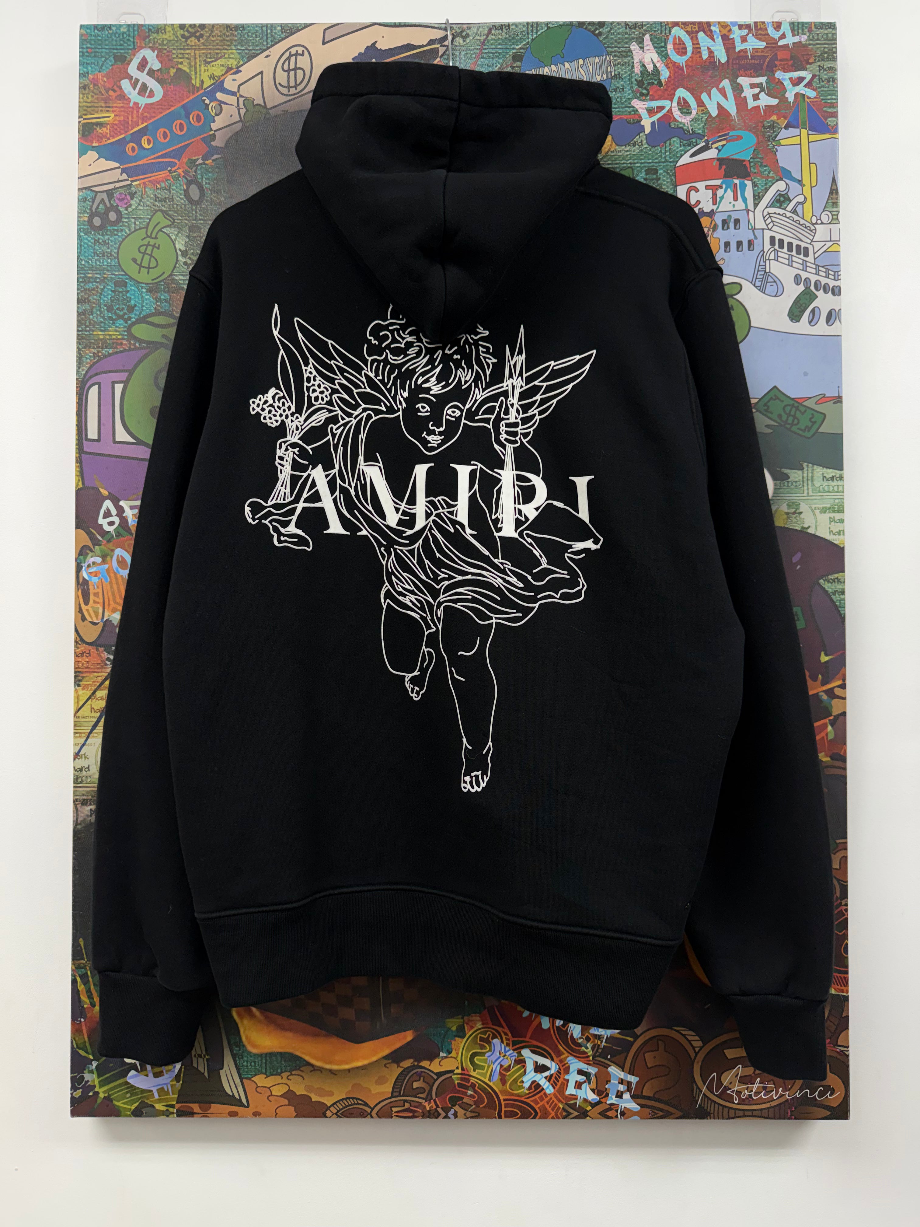 Amiri Black Cherub Hoodie