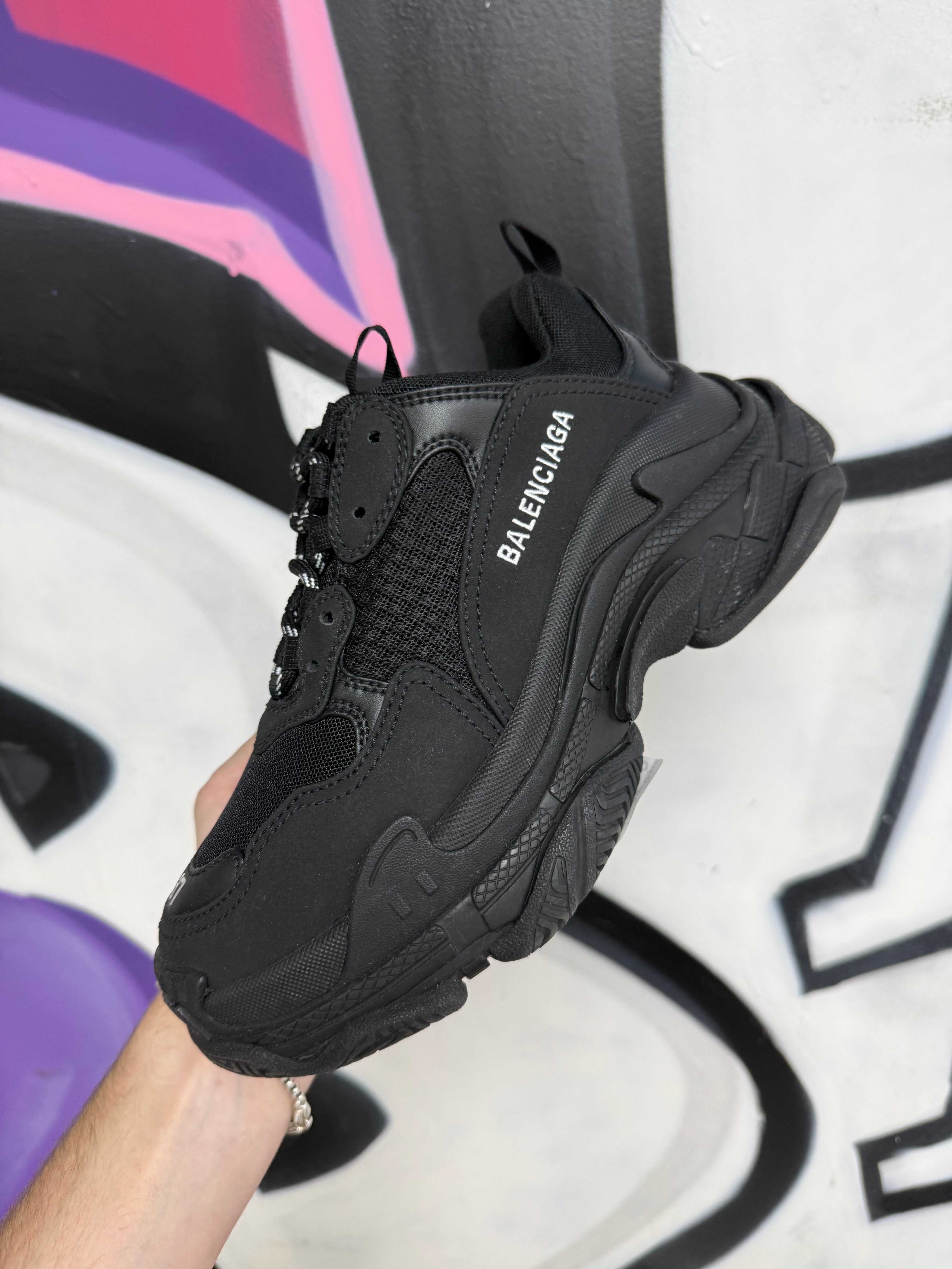 Balenciaga Black Triple S Sneakers