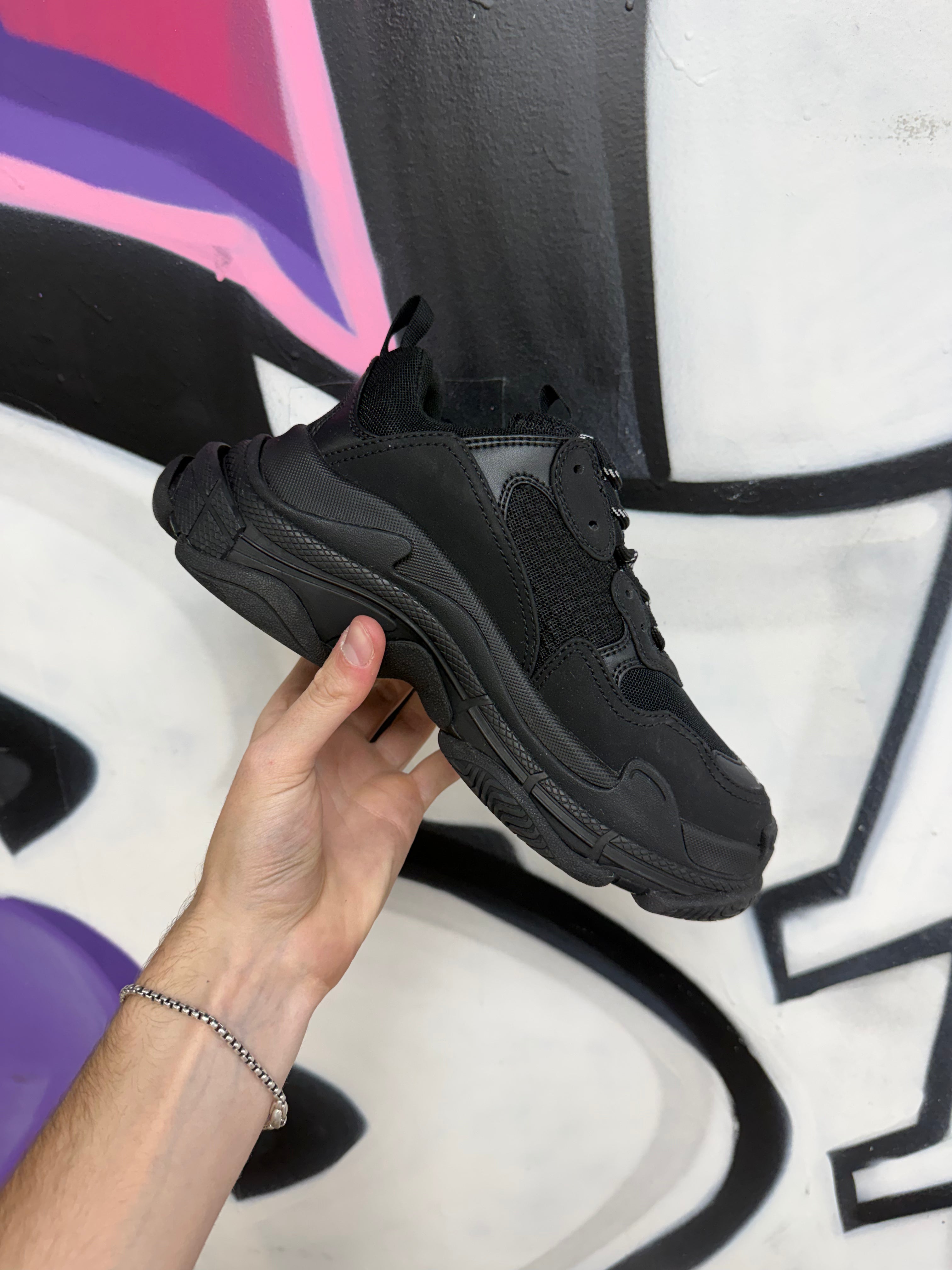 Balenciaga Black Triple S Sneakers