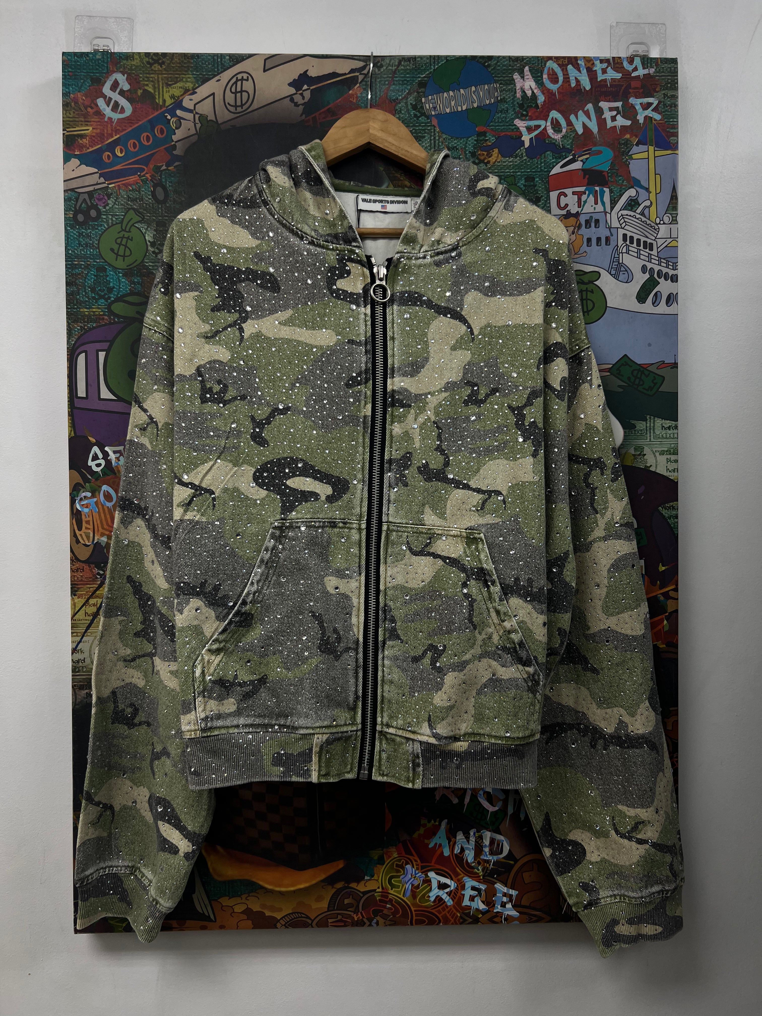 Vale Camo Rhinestone Work Jacket