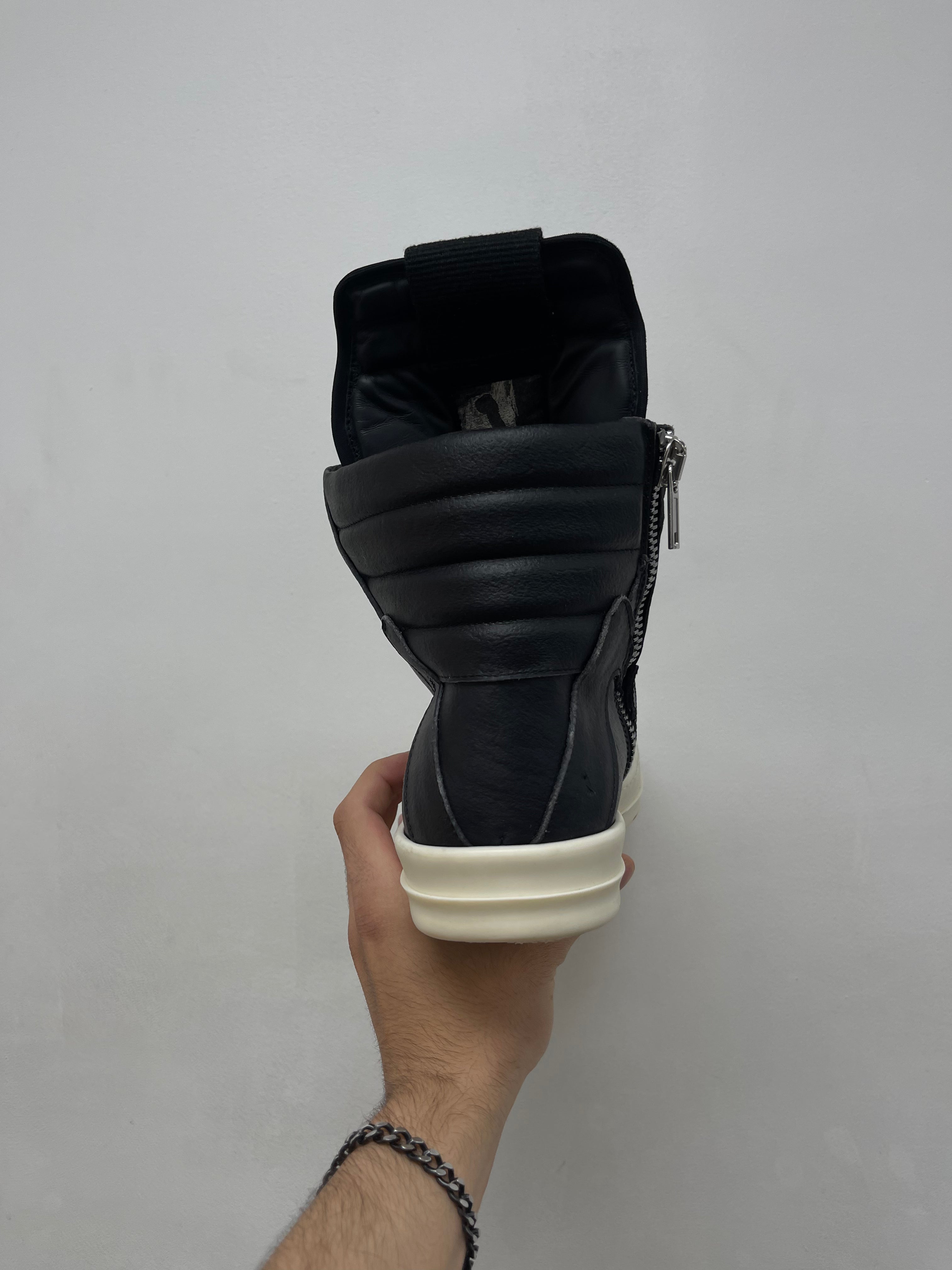 Rick Owens Black Black Milk Geobasket Sneakers