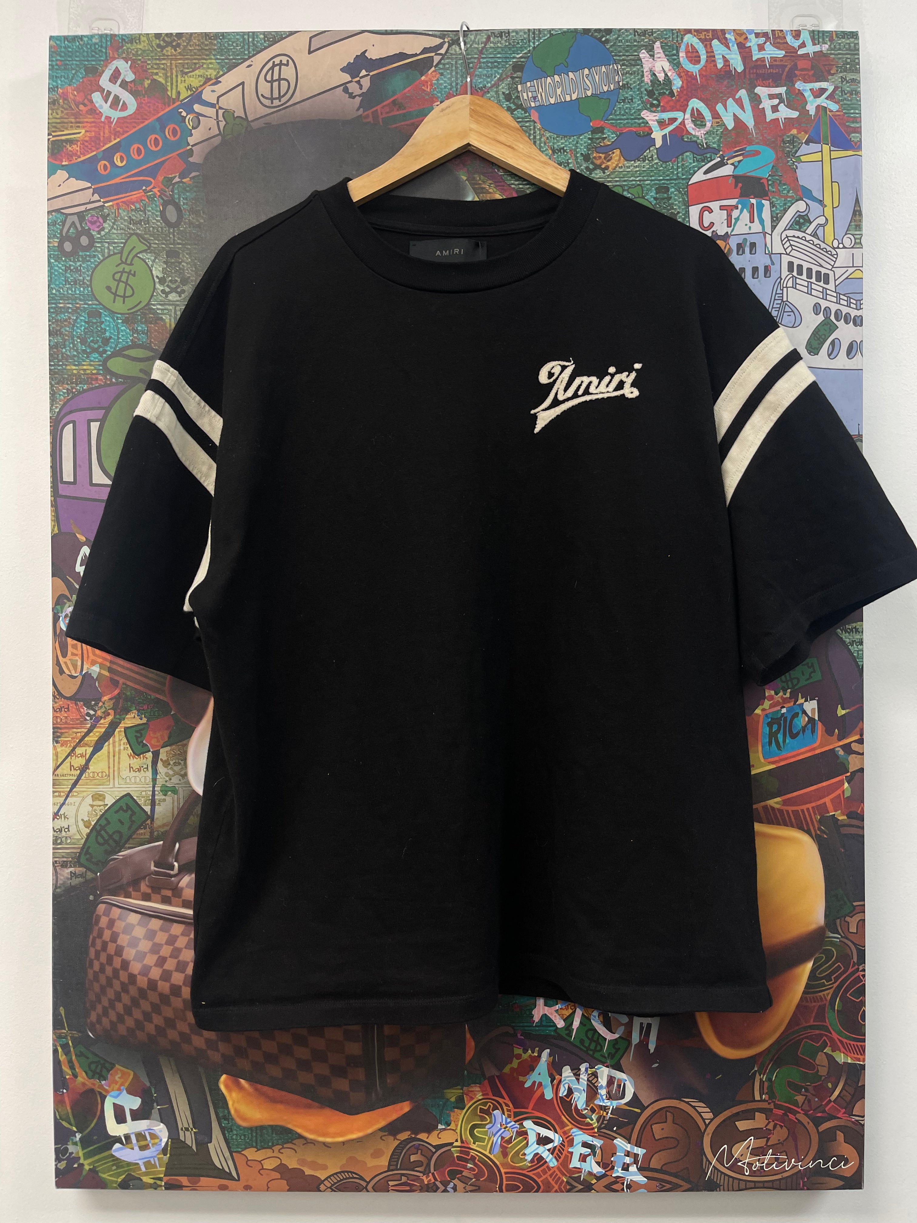 Amiri Black Cream Jersey Tee