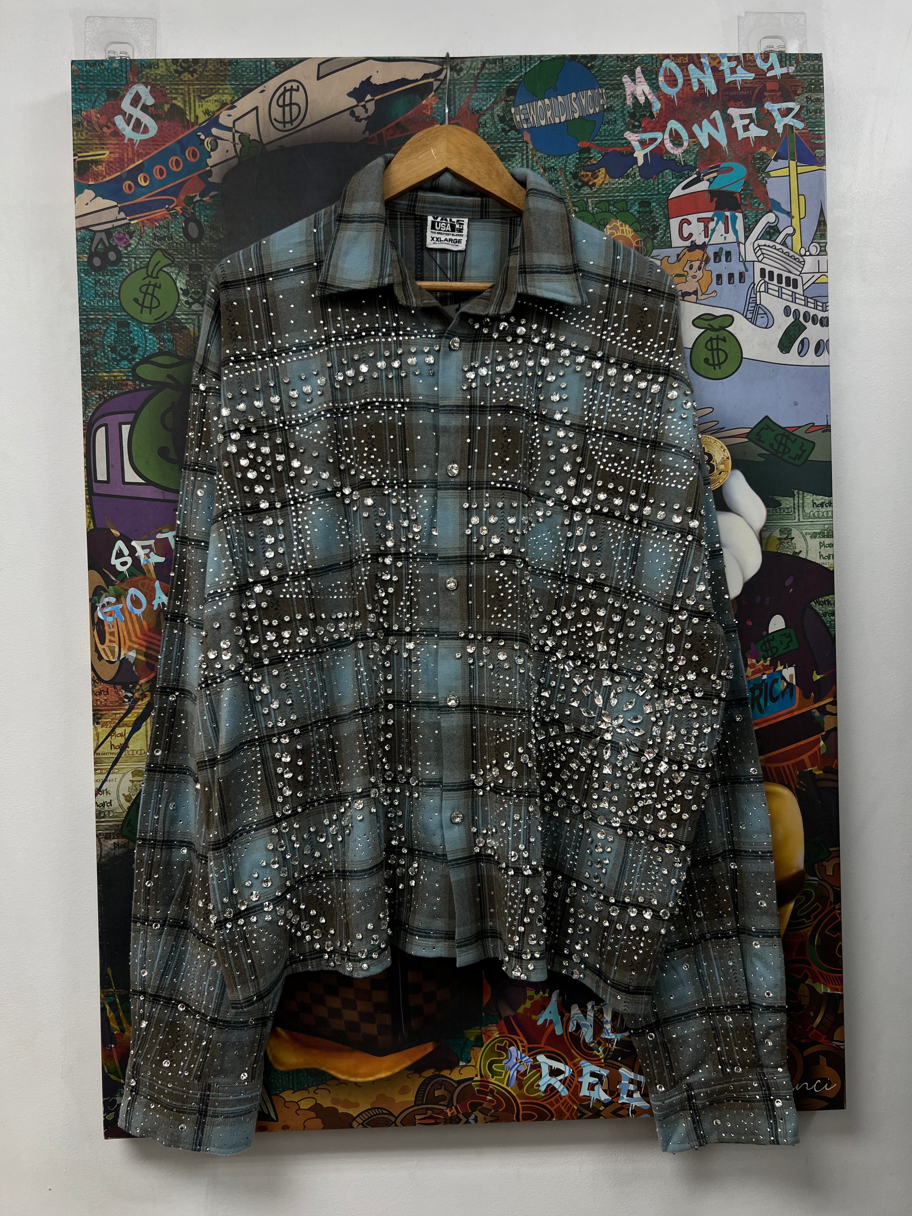 Vale Green Purple Flannel