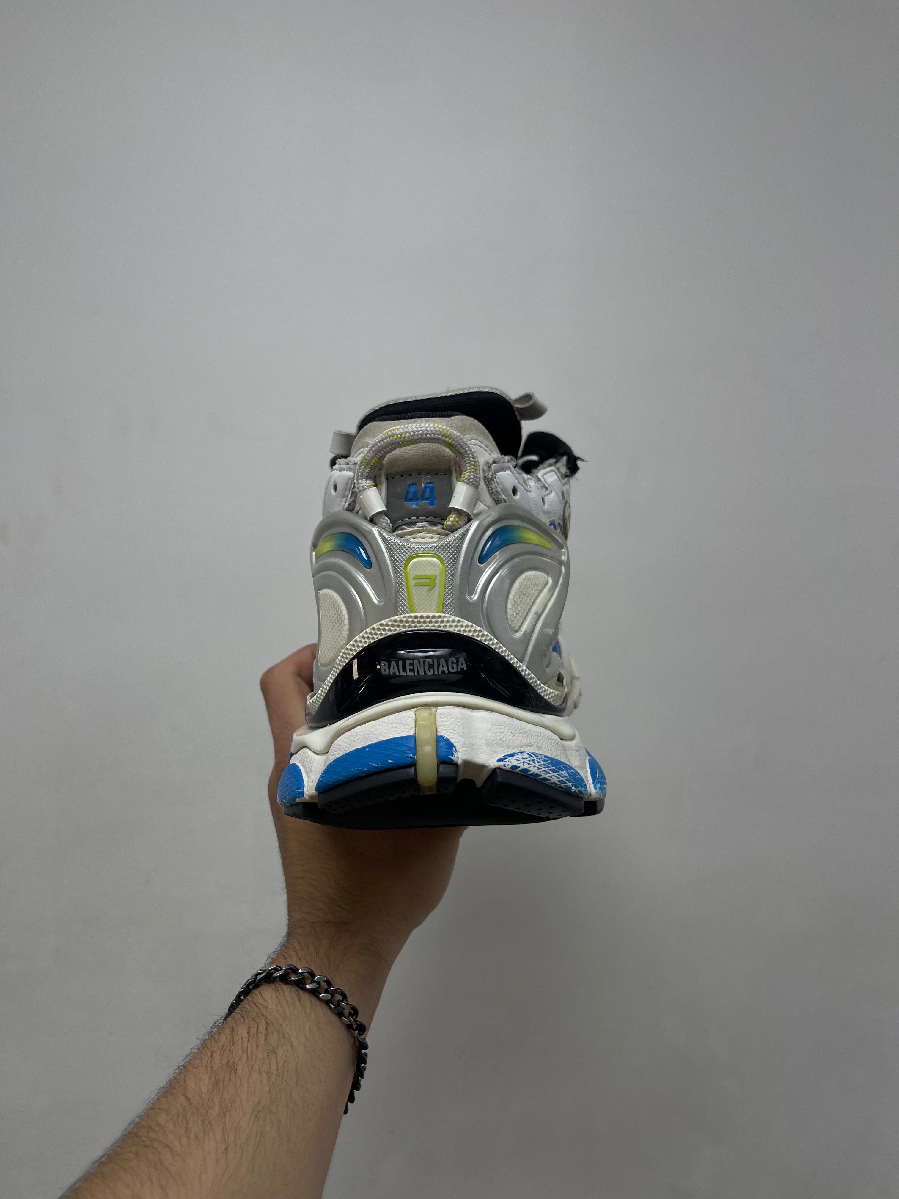 Balenciaga Blue Yellow Runner Sneakers