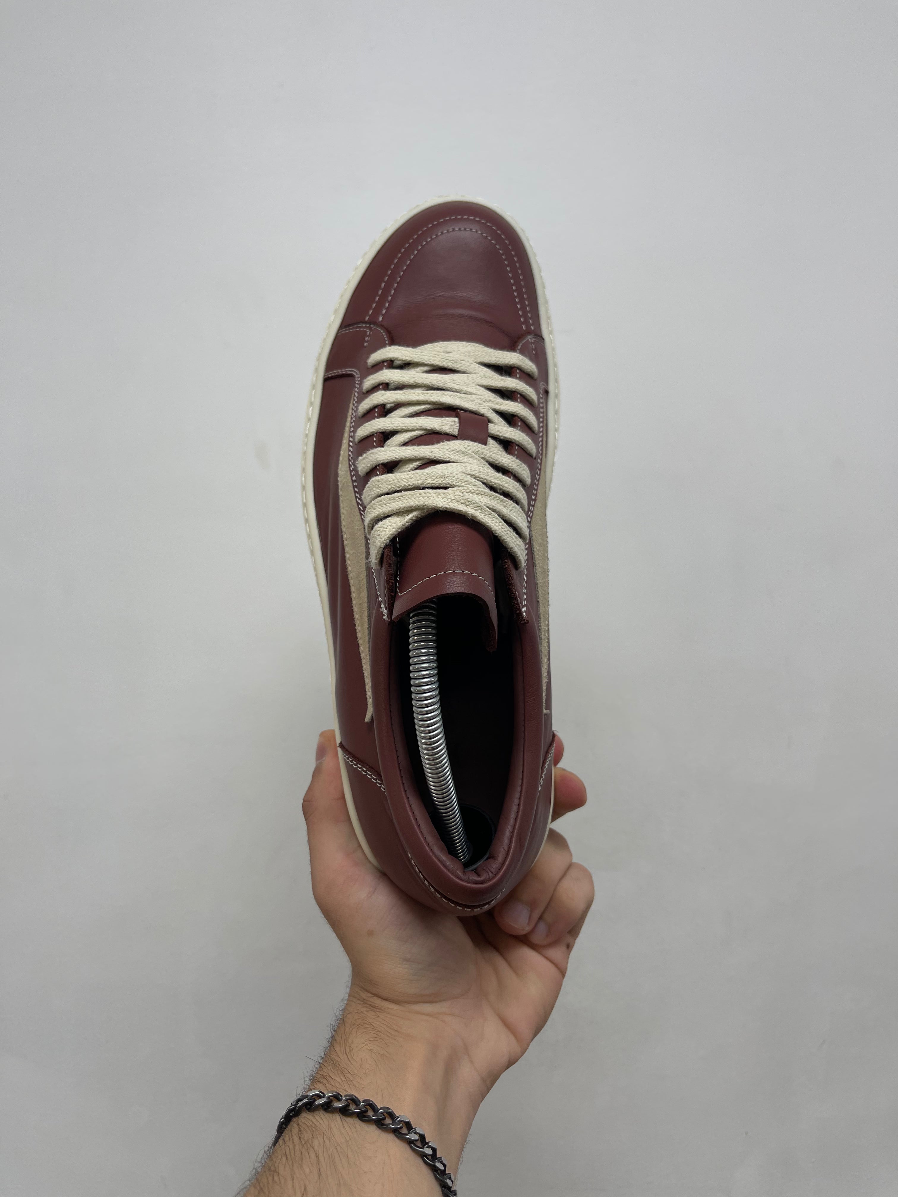 Rick Owens Wine Mainline Vintage Low Sneakers