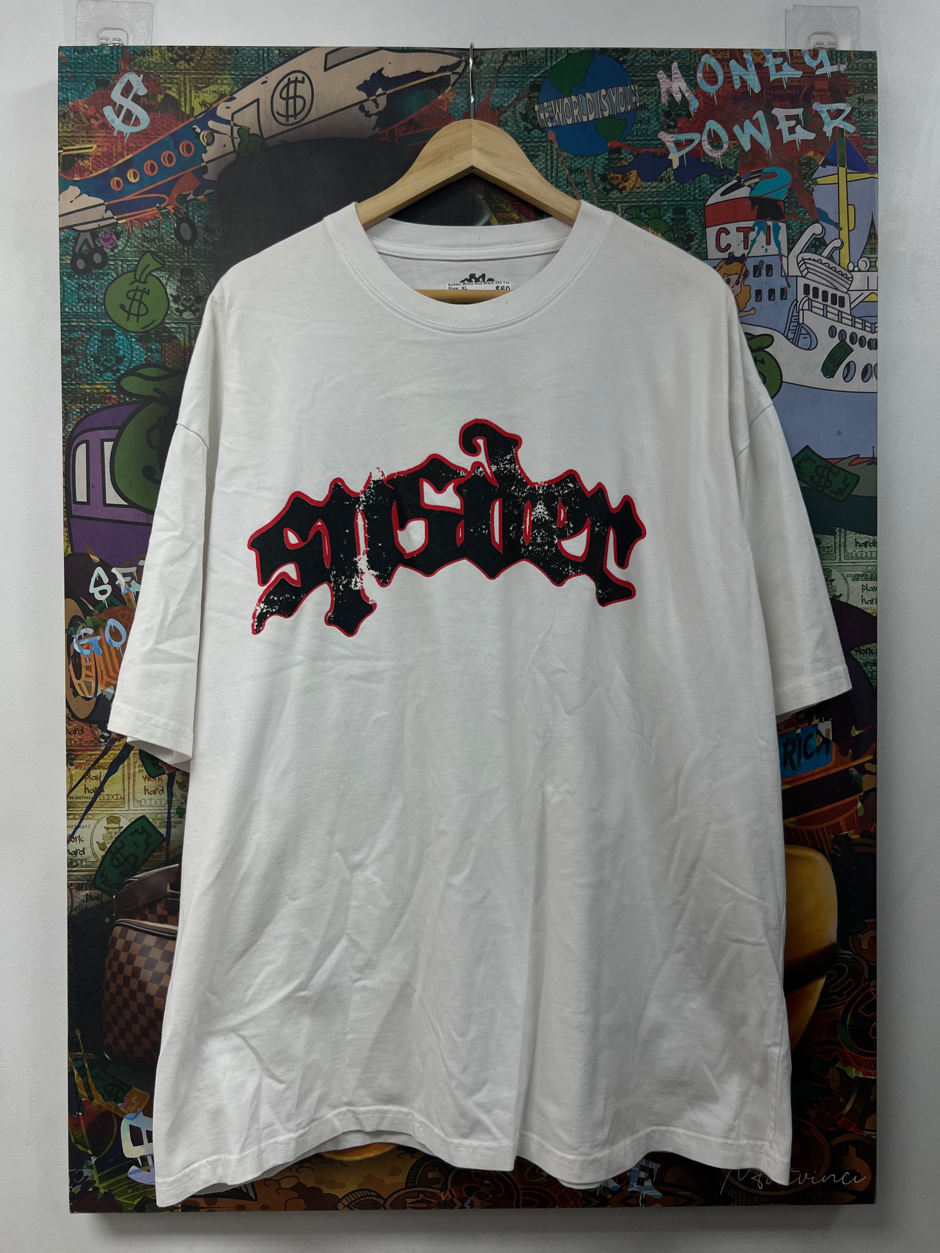 Sp5der White Red Black 555 Tee